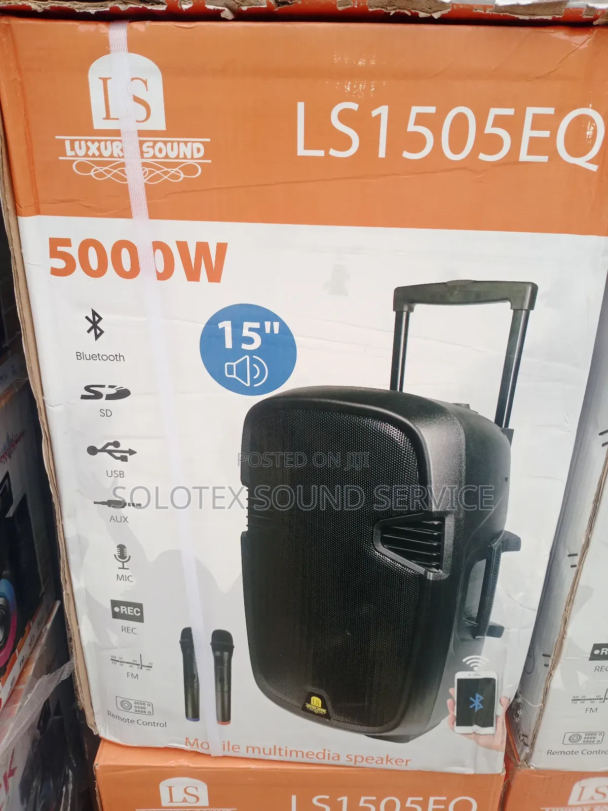 Original 15inches Luxury Sound Rechargeable Pa System