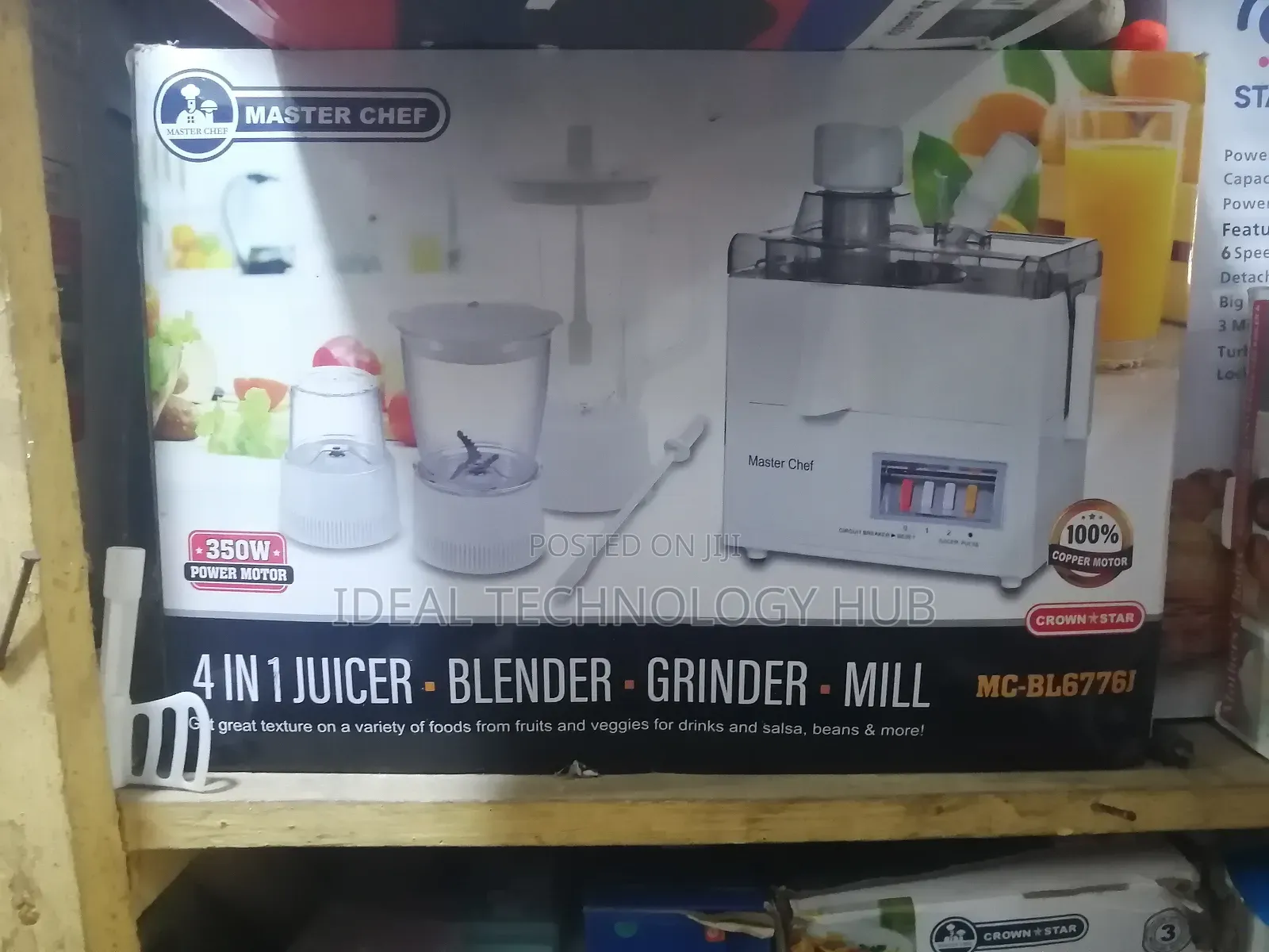 Master Chef 4 in 1 Juicer, Grinder , Grill and Mill