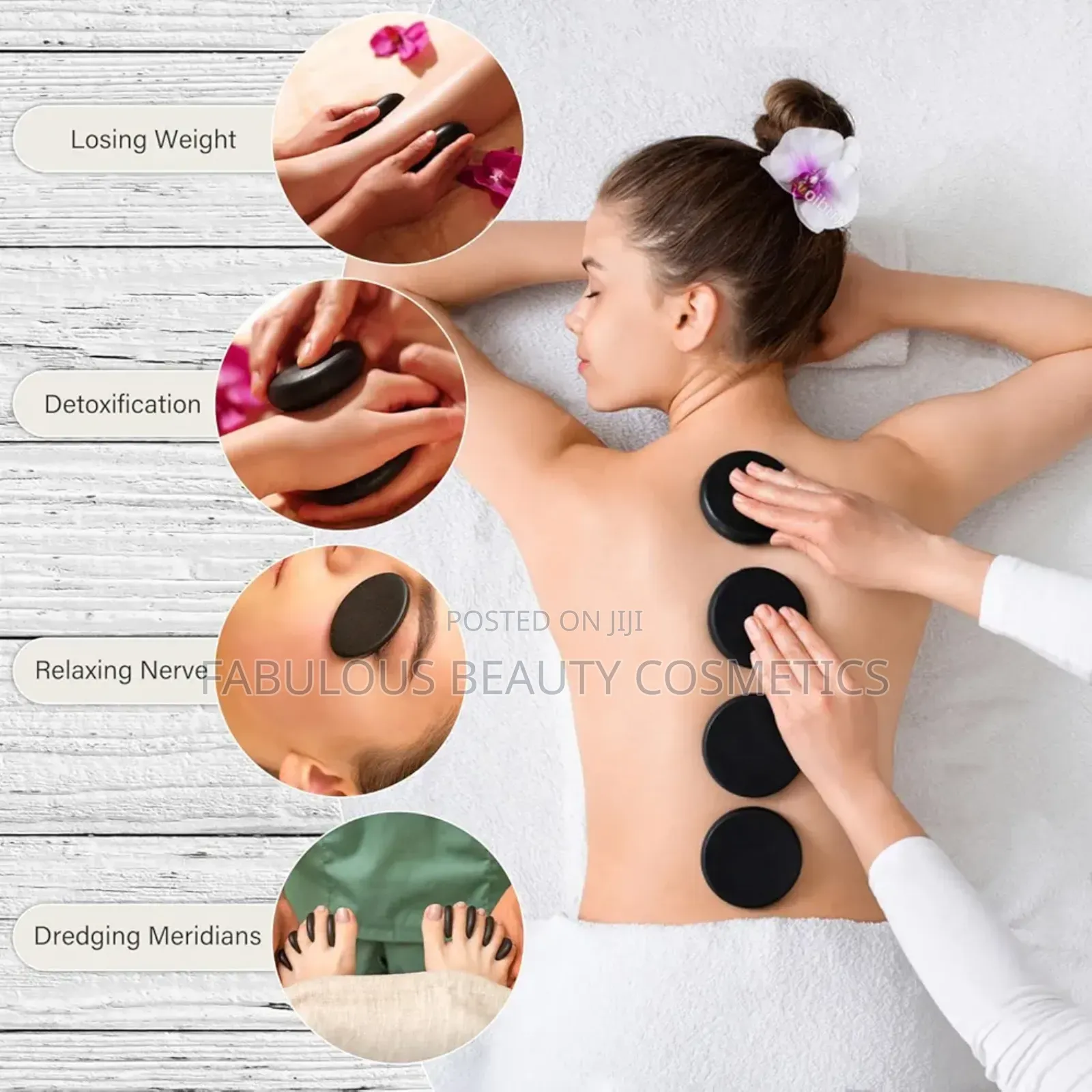 18 PCS Hot Stones Massage Set With Heater Kit Hot Stones