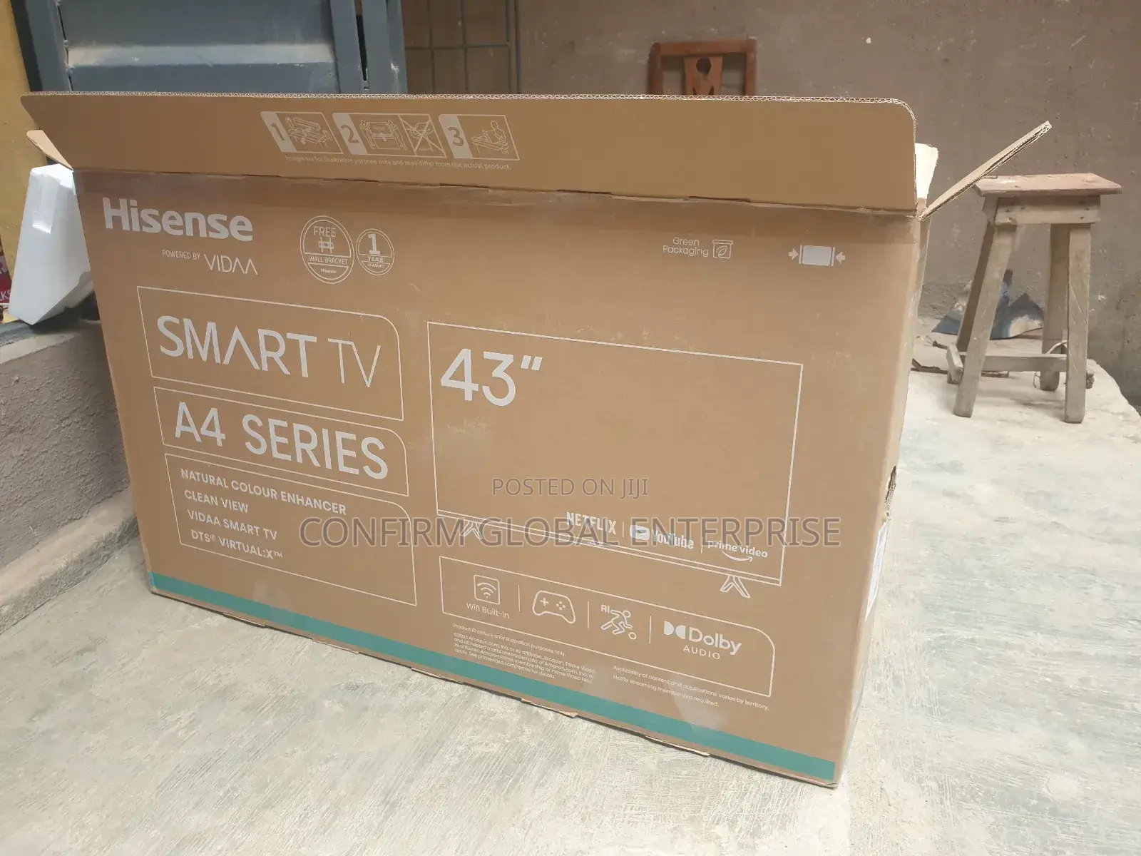 Complete Hisense 43" Smart Tv With Warranty