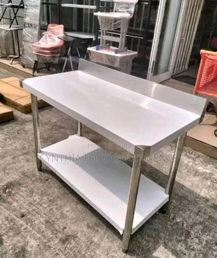 5ft Stainless Steel Table With Back
