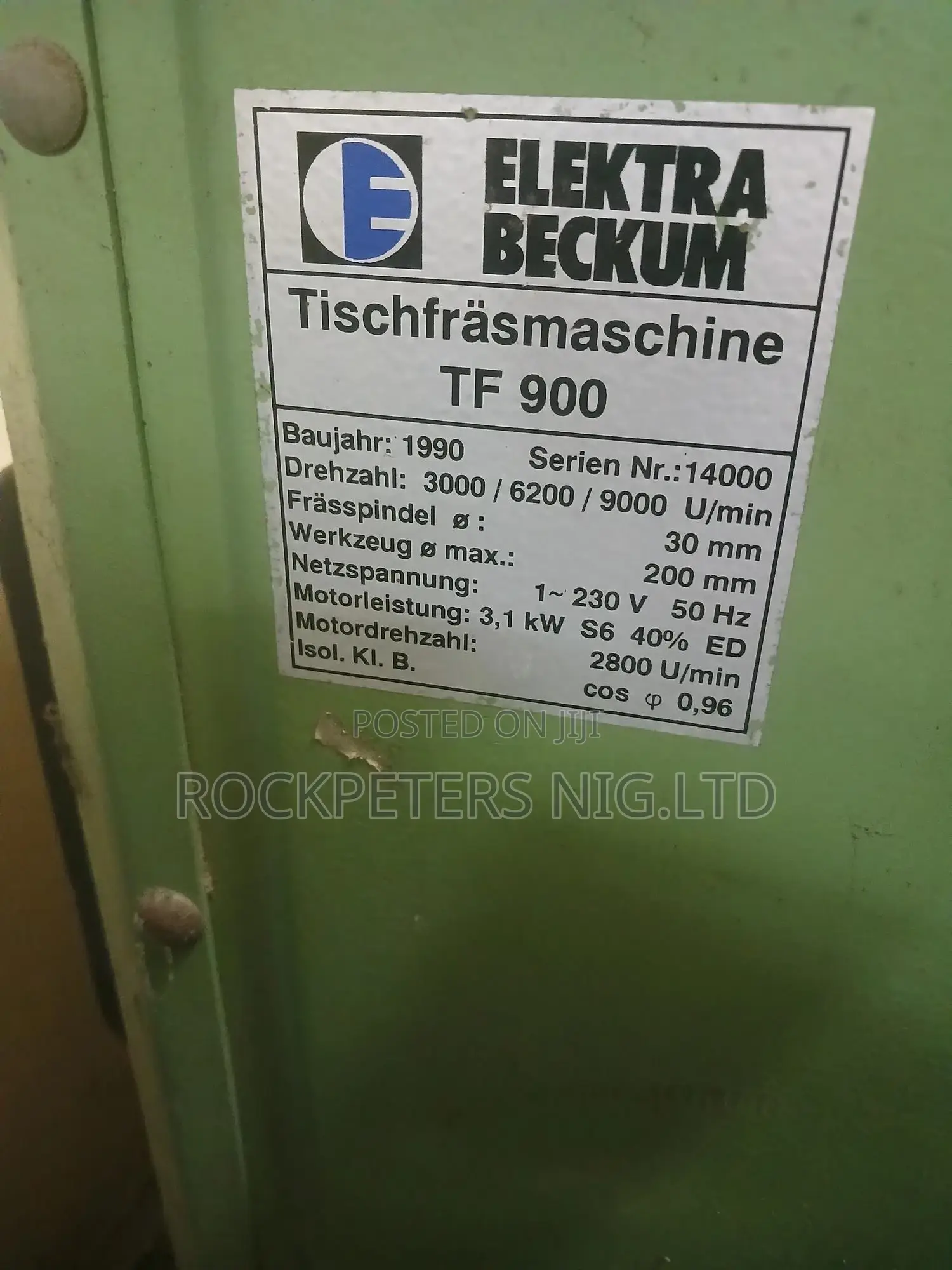Elektra Beckum Tf900 Tilting Spindle Moulder