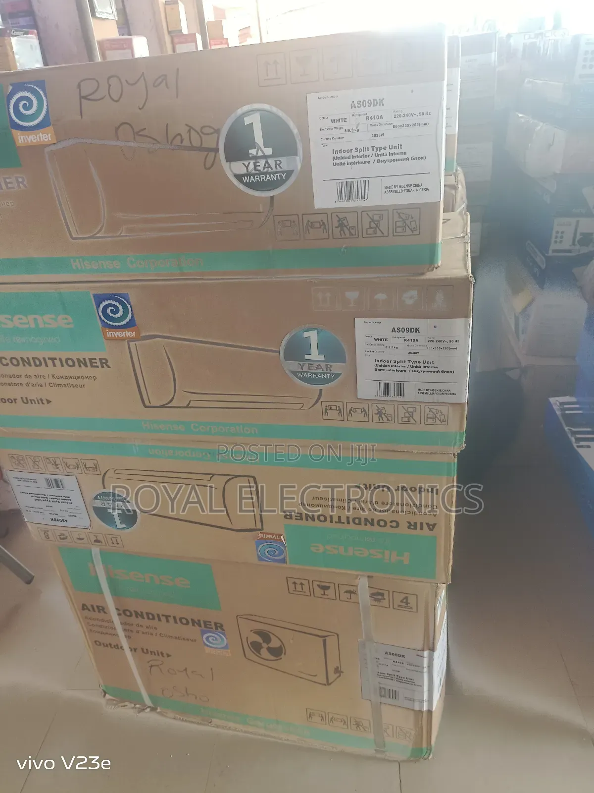 World Class Hisense 1hp Inverter Split Unit Ac With Ful Kit