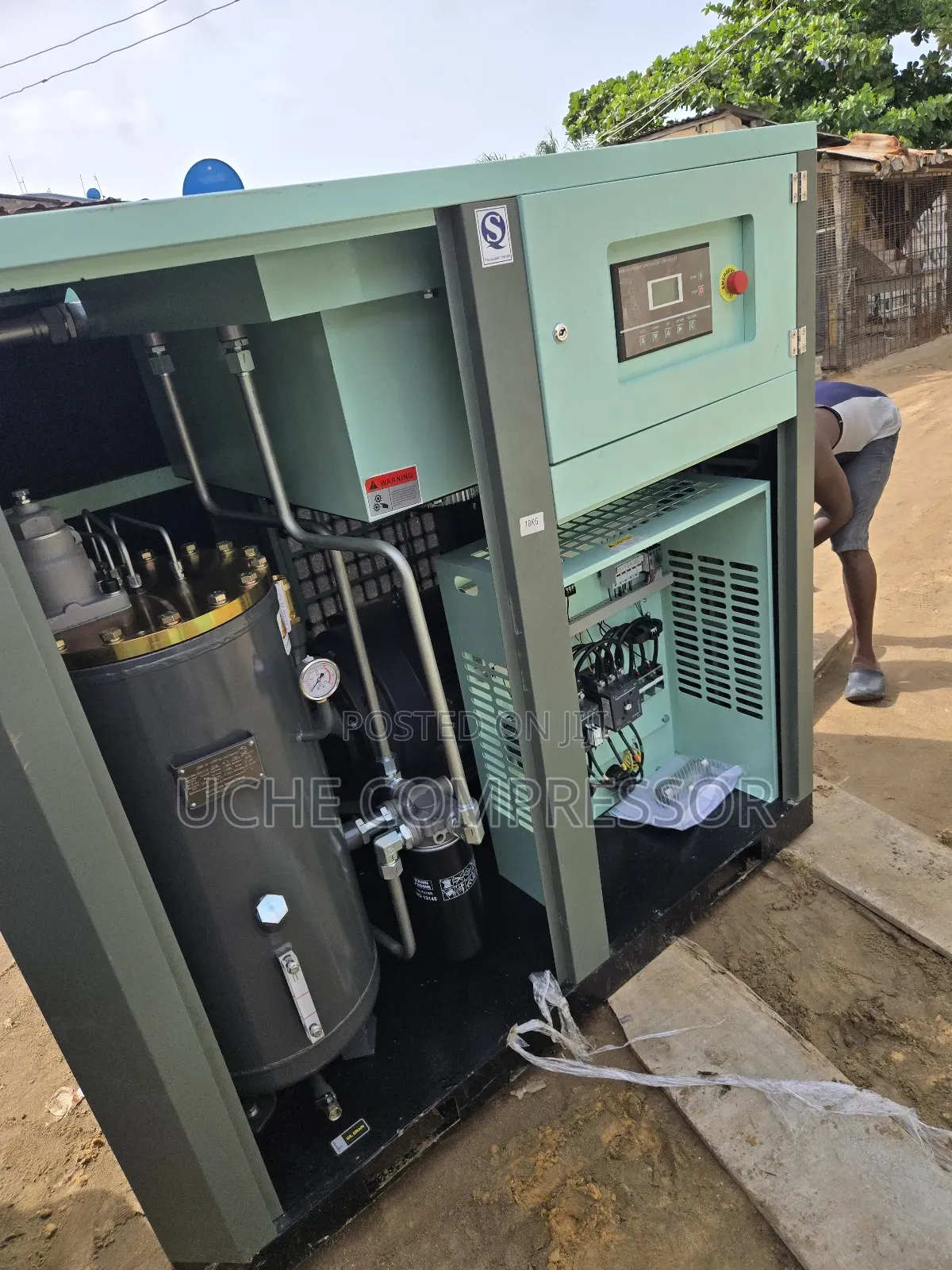 Screw Air Compressor 55kw 75hp 10bar Original One