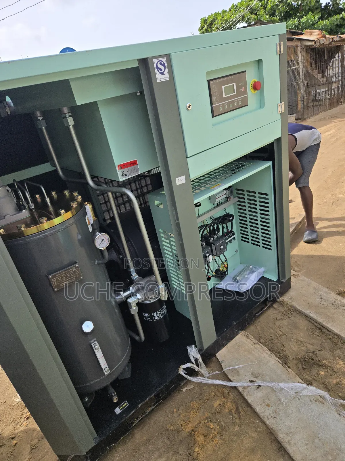 Screw Air Compressor 55kw 75hp 10bar Original One