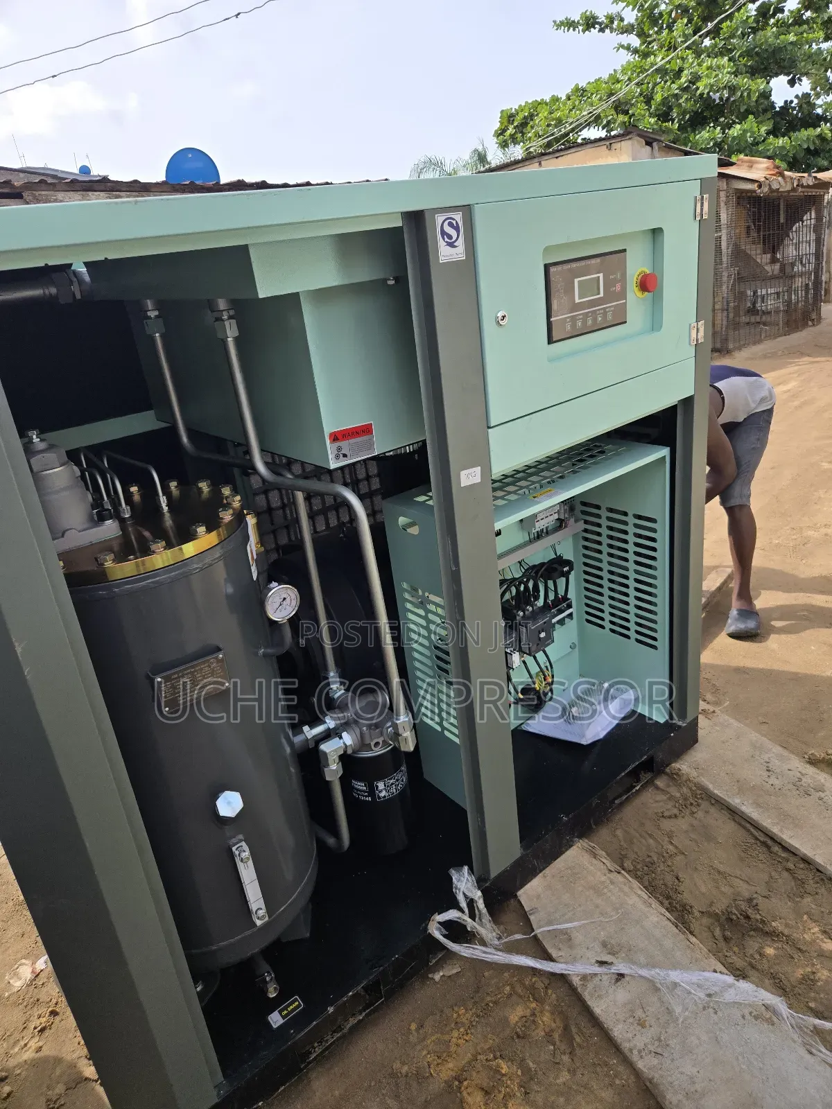Screw Air Compressor 55kw 75hp 10bar Original One