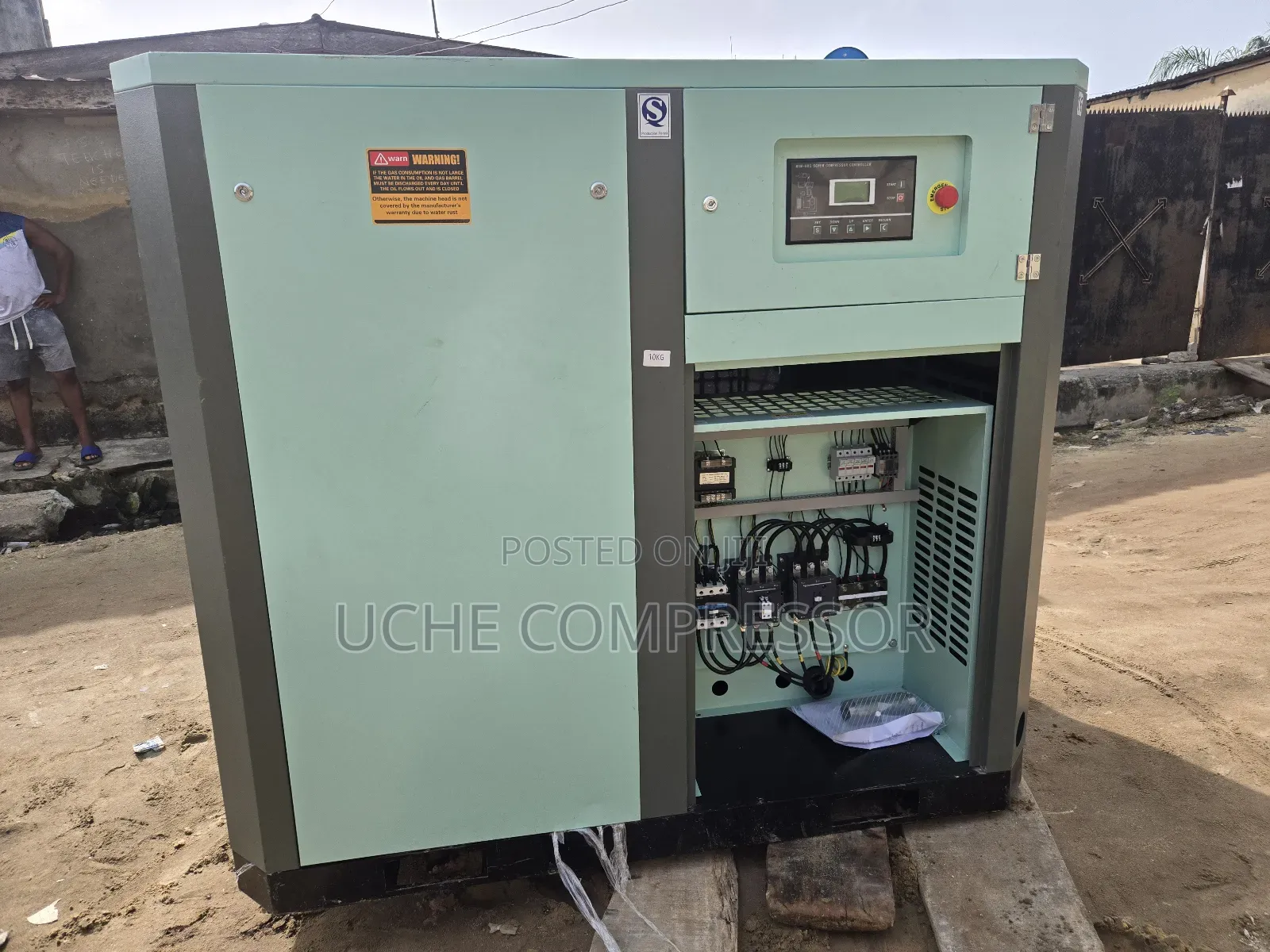Screw Air Compressor 55kw 75hp 10bar Original One