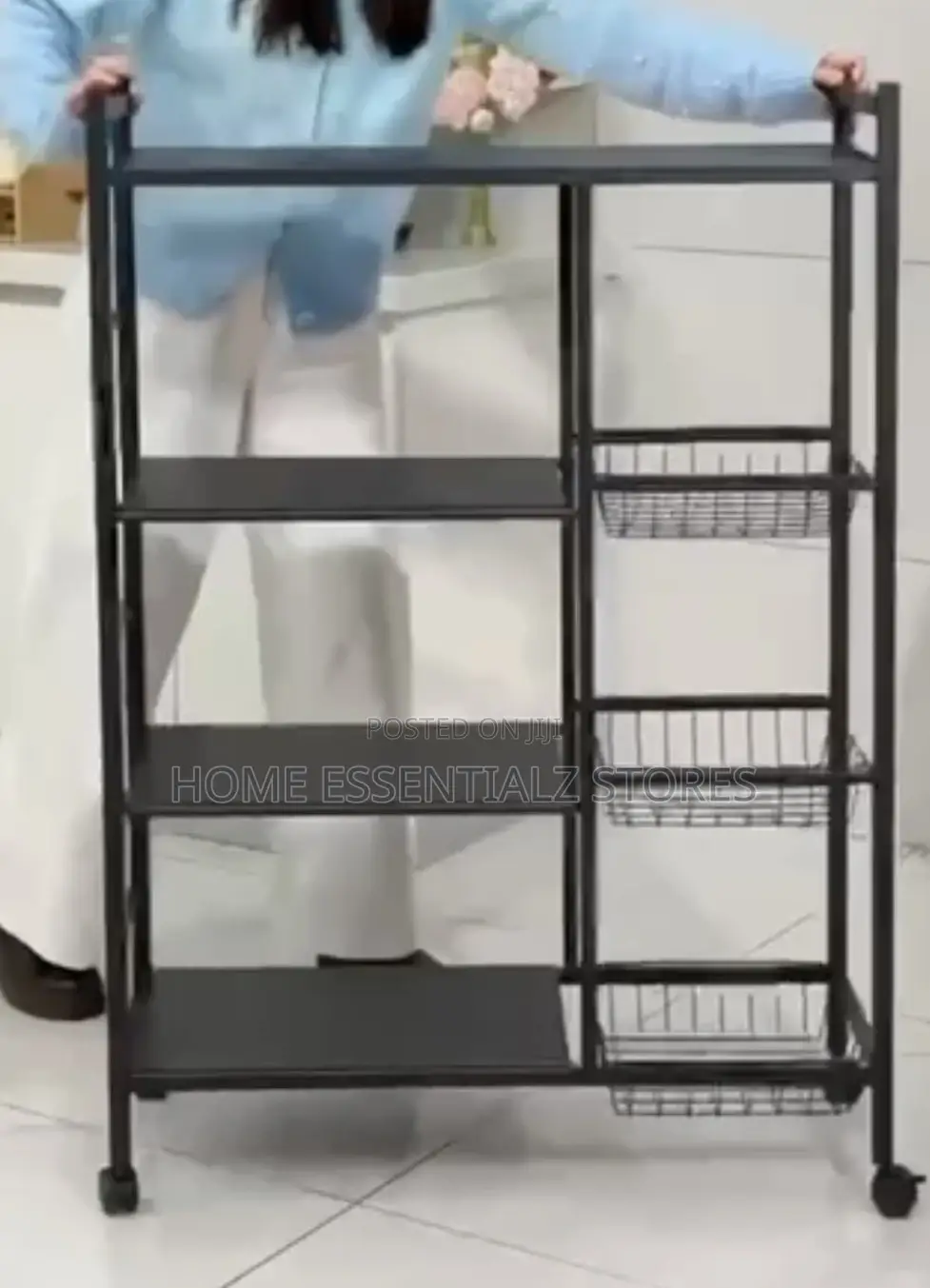 4-Layer Kitchen Rack With Side Baskets