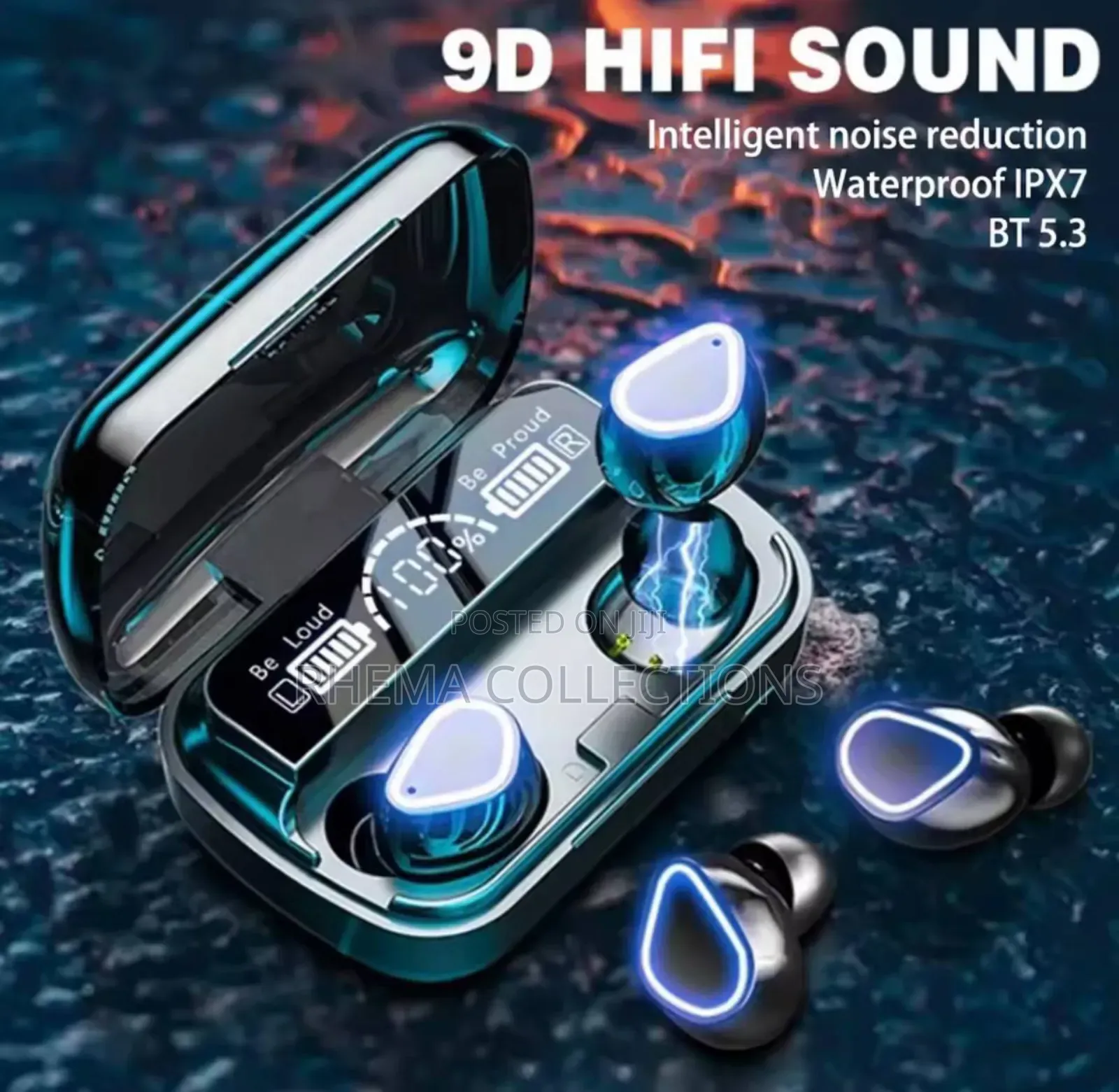M10 Bluetooth Earbud Finger Print Touch With Power Bank
