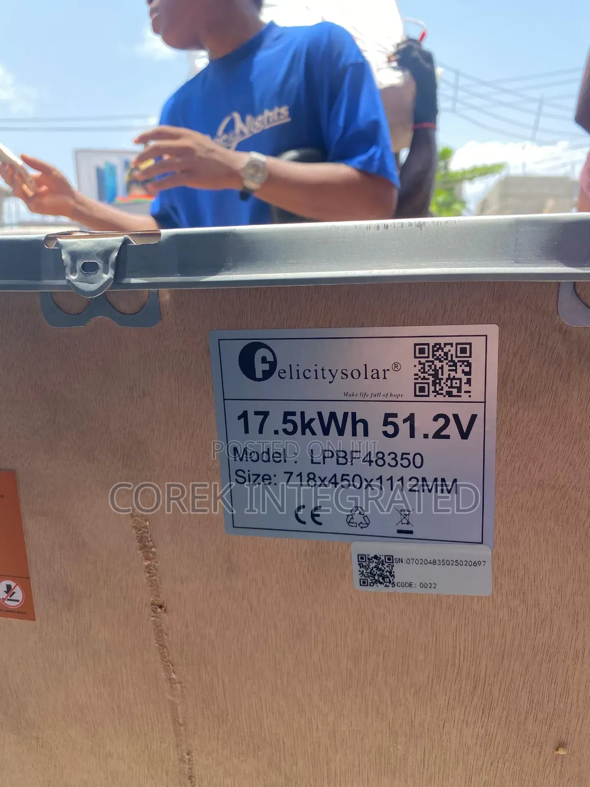 17.5kw Felicity Lithium Battery With Years Guarantee