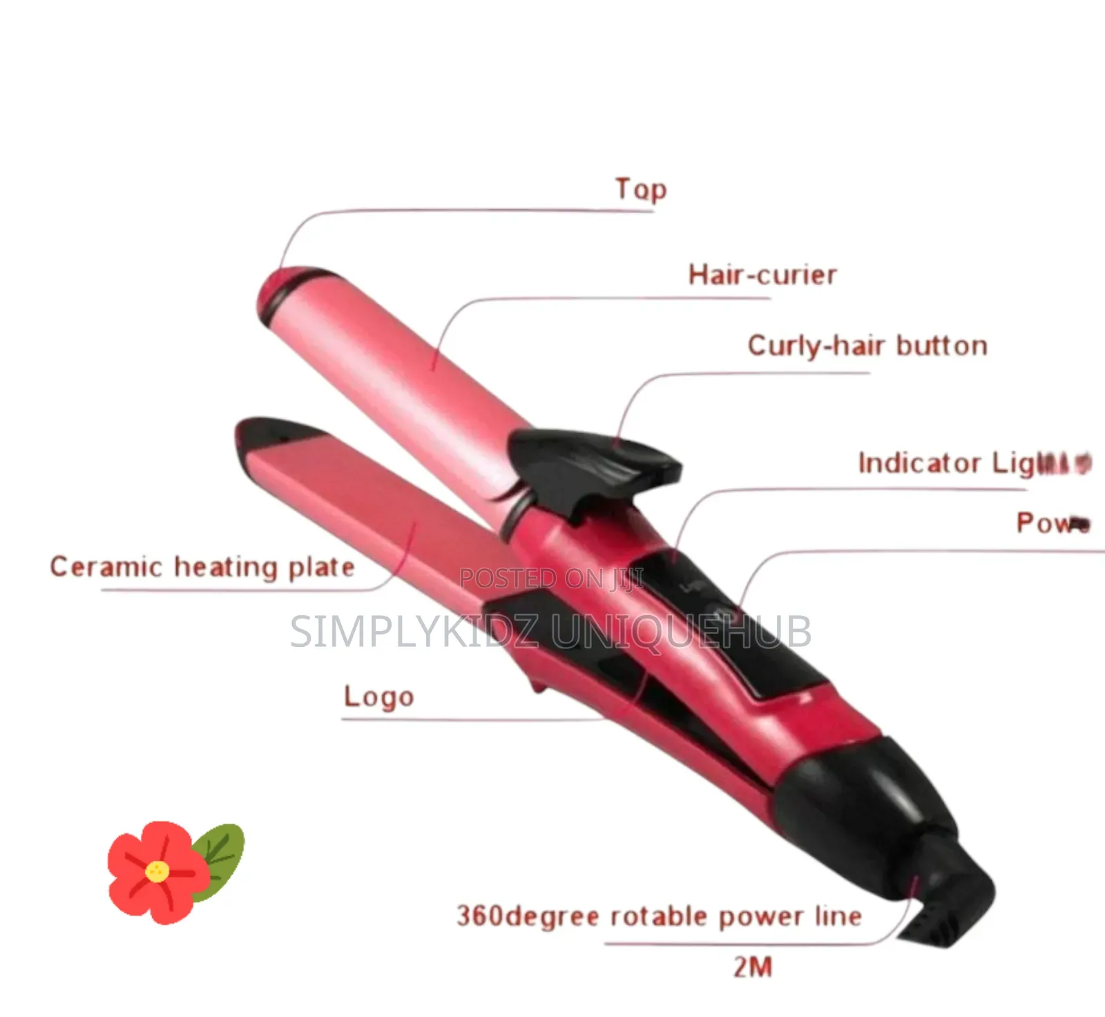2 in 1 Hair Straightner and Curler