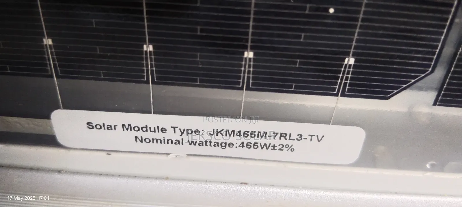 Jinko Solar Panel, 465w Original, Bi-facial 156cell.