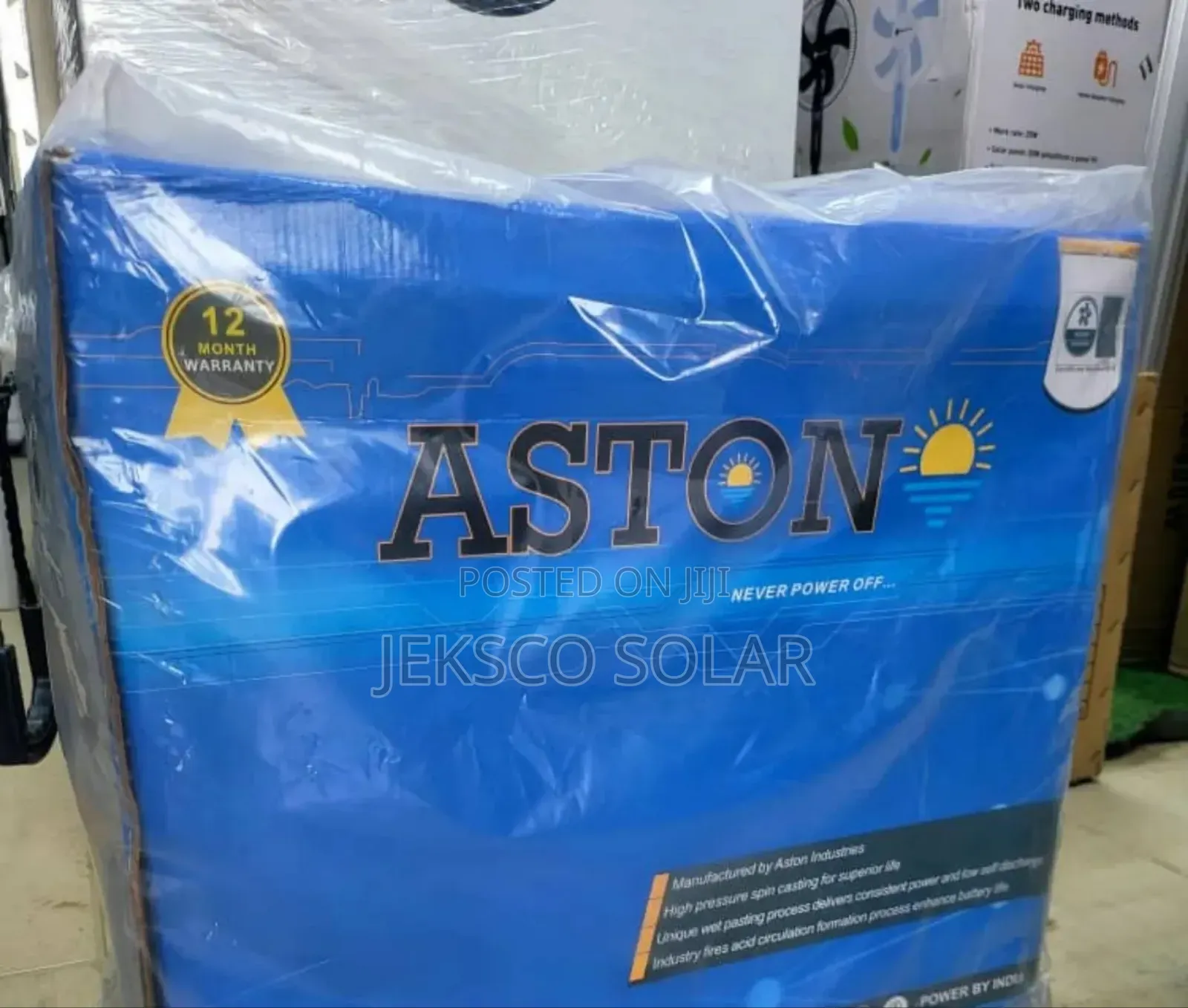 Aston Solar Tubular Battery 220ah, 12v