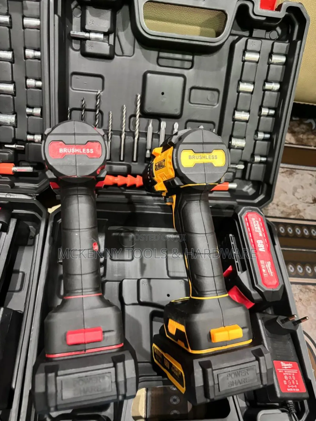 Tool Set High Torque Brushless Battery Impact Drills