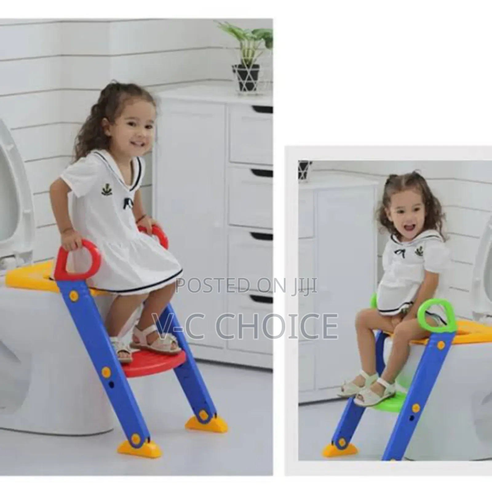 Plastic Baby Potty Toilet Training Foldable Potty Ladder
