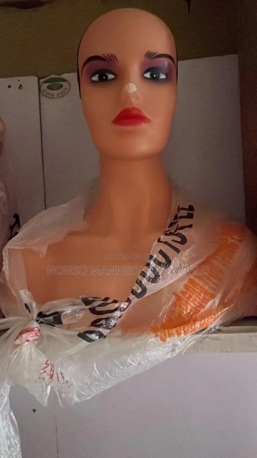 Non Pvc Female Mannequin Head With Shoulder