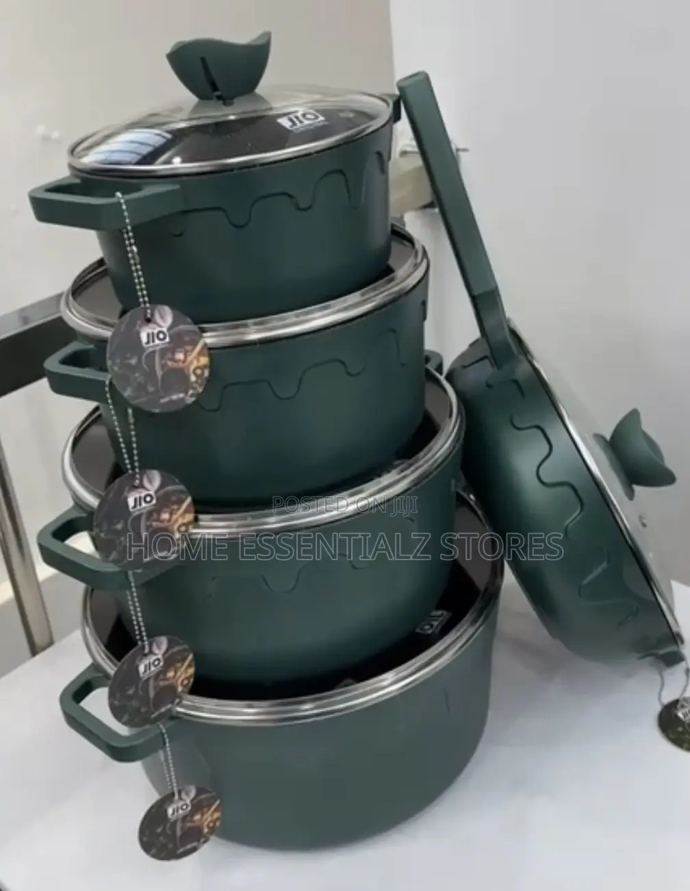 Jio Non-Stick Die-Cast Cookware Set With Glass Lids - Jio Pots
