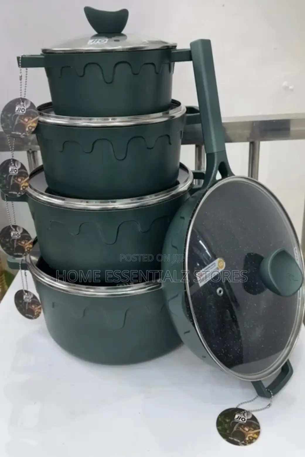 Jio Non-Stick Die-Cast Cookware Set With Glass Lids - Jio Pots