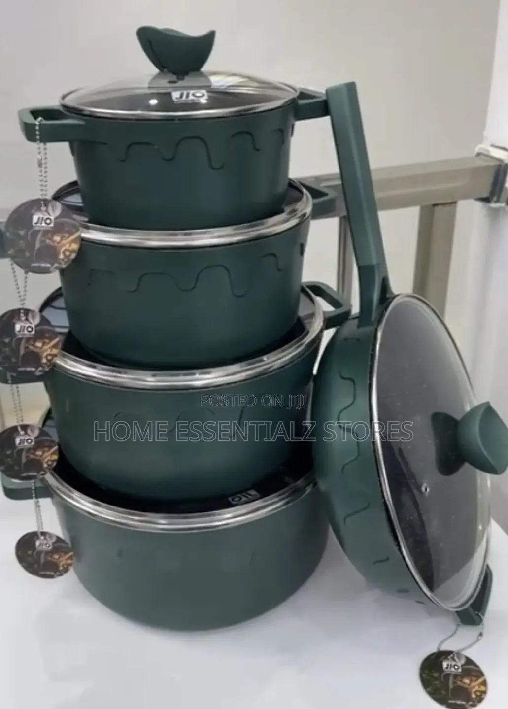 Jio Non-Stick Die-Cast Cookware Set With Glass Lids - Jio Pots