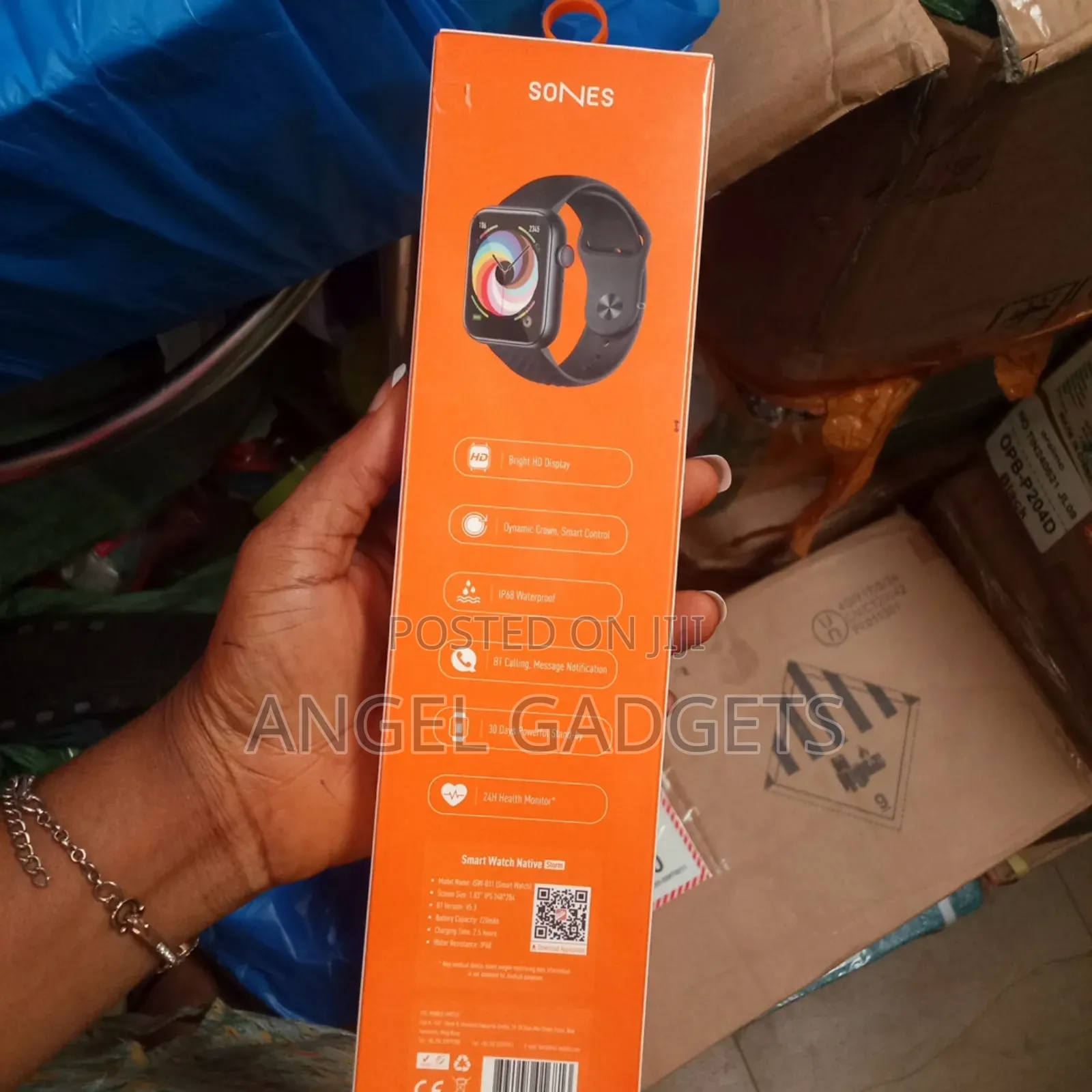 Itel 1.83'' Sones Smart Watch Native Storm Water Proof Black