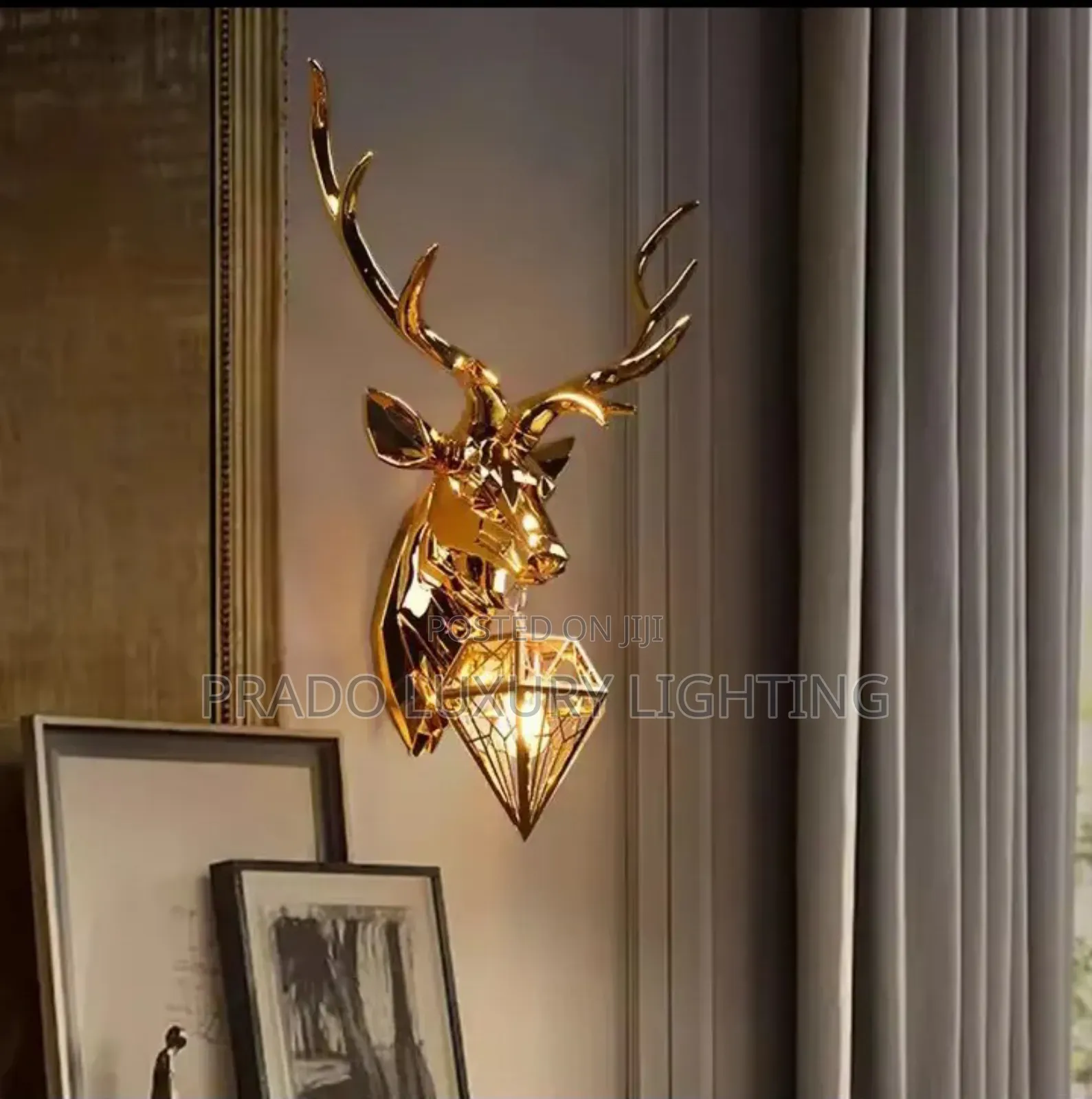 Nordic Deer Head Wall Lamp