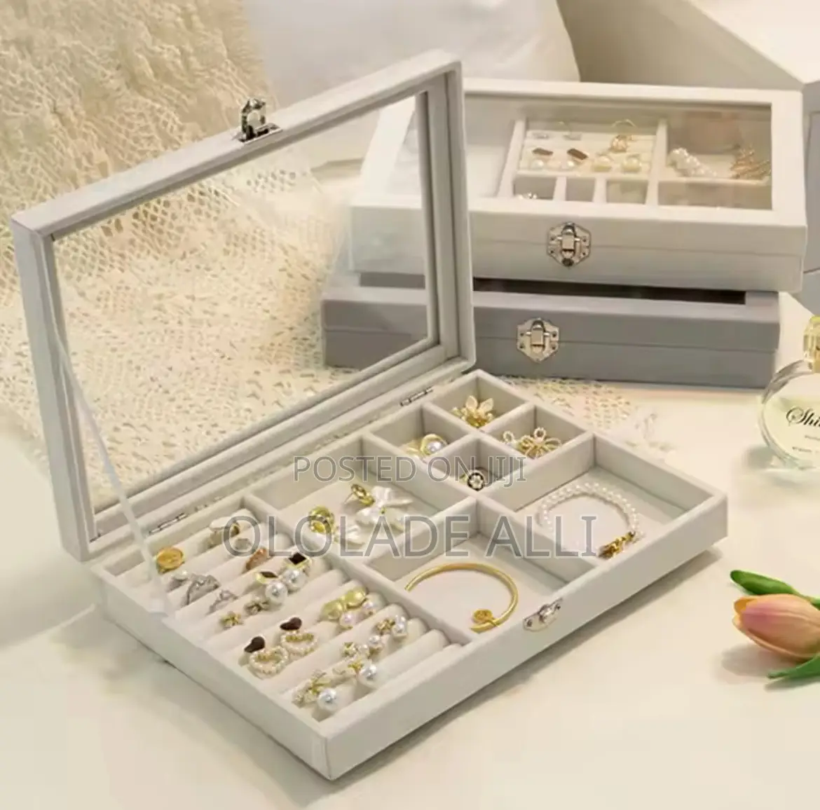 Jewelry Storage Box Earring Ring