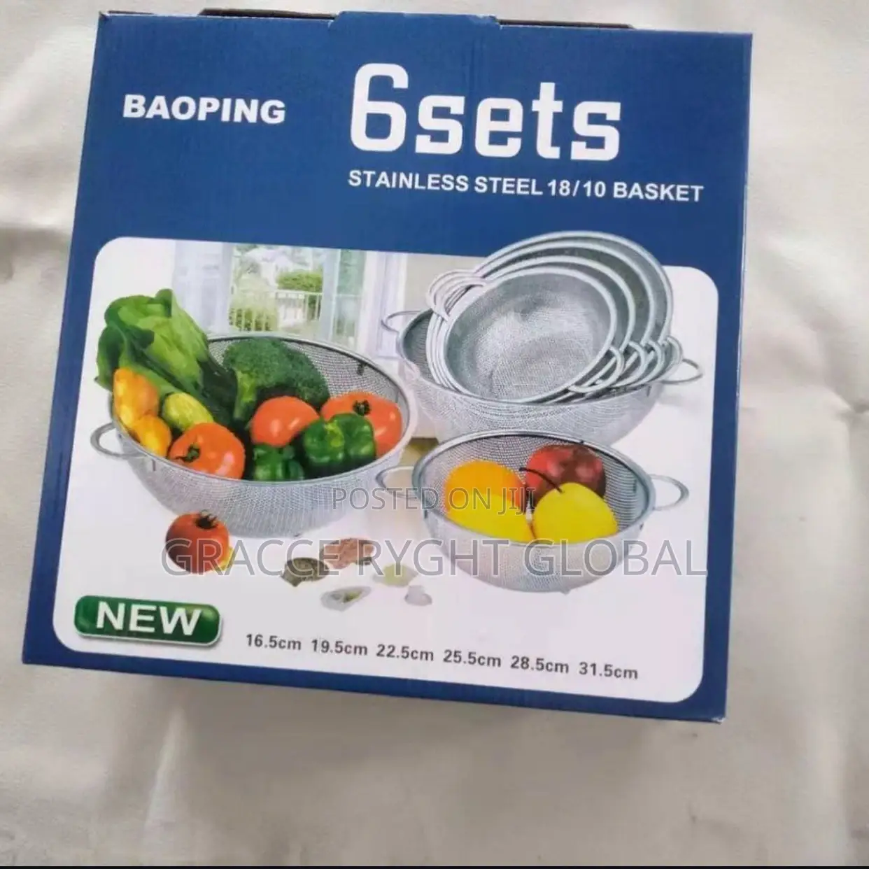 6pcs Stainless Steel Colander/Sieve