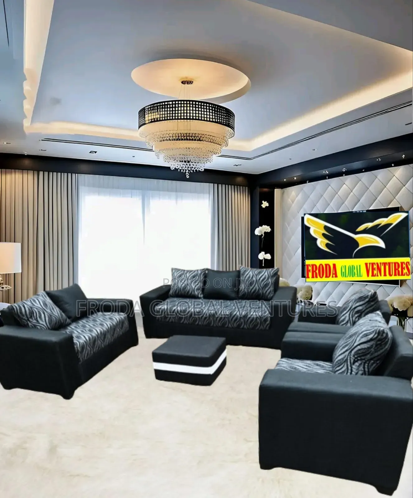 Quality Couch; 7 Seaters Sofa Chairs With Pillows. F7blfl1
