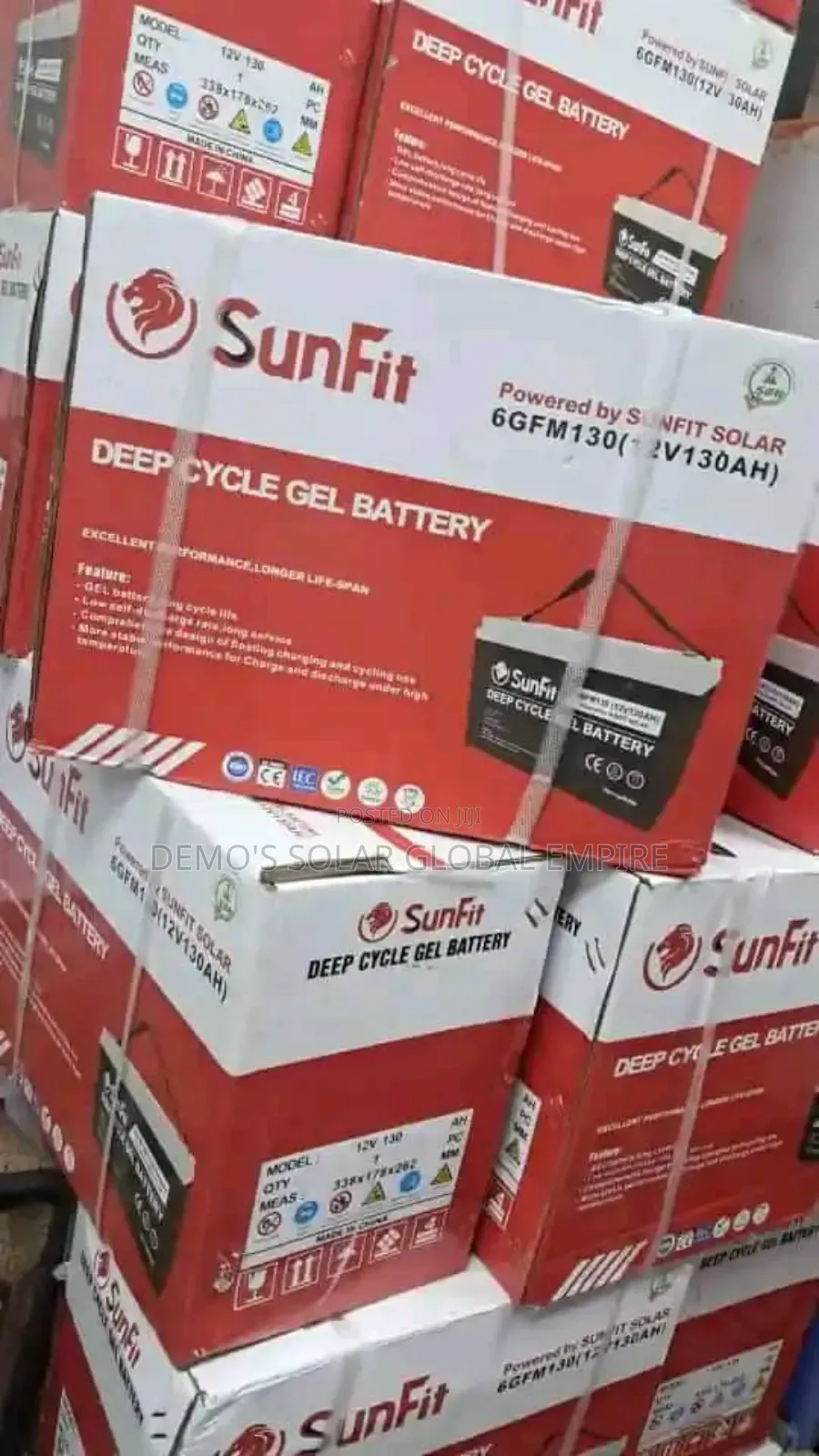 Sunfit Dry Cell Battery 130ahs