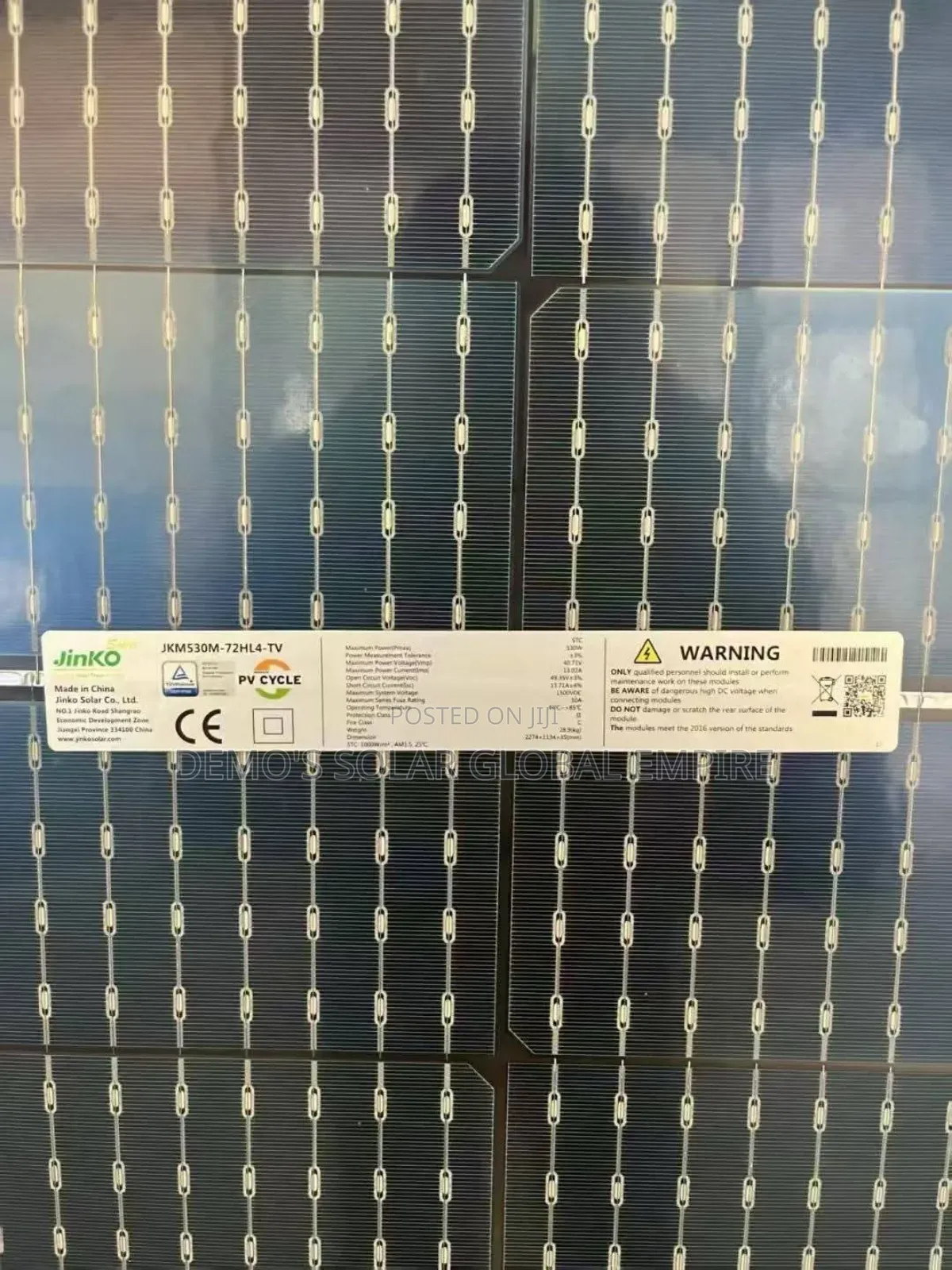 Jinko Bificia Solar Panels 530w