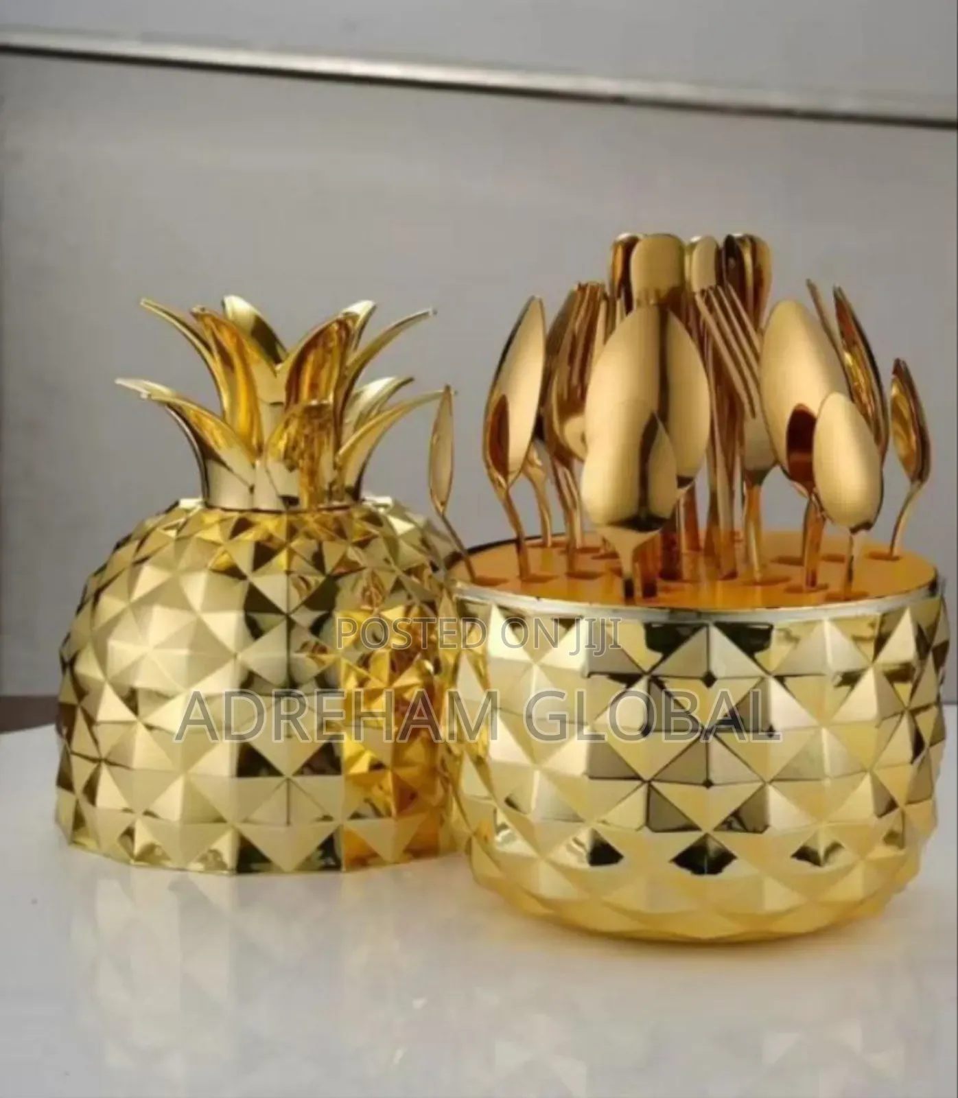 24pcs Stainless Steel Gold Tableware
