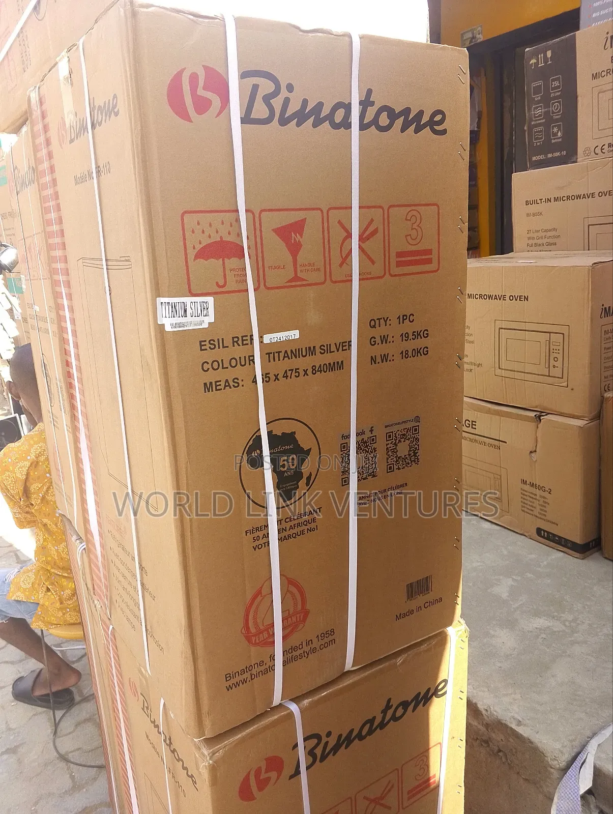 Binatone Table Top Fridge Single Door