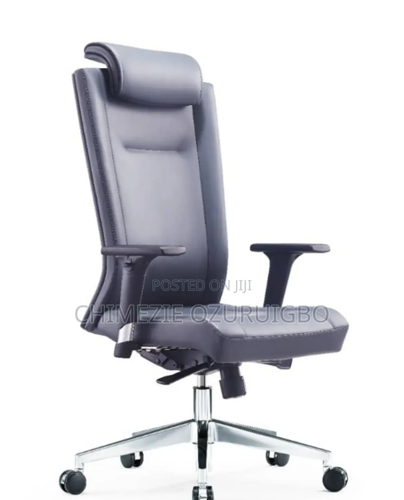 Black Executive Ergonomic Swivel Chair With Headrest