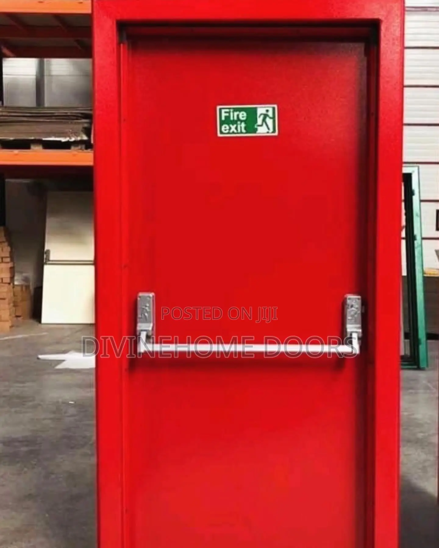 Red Fire Retardant Door