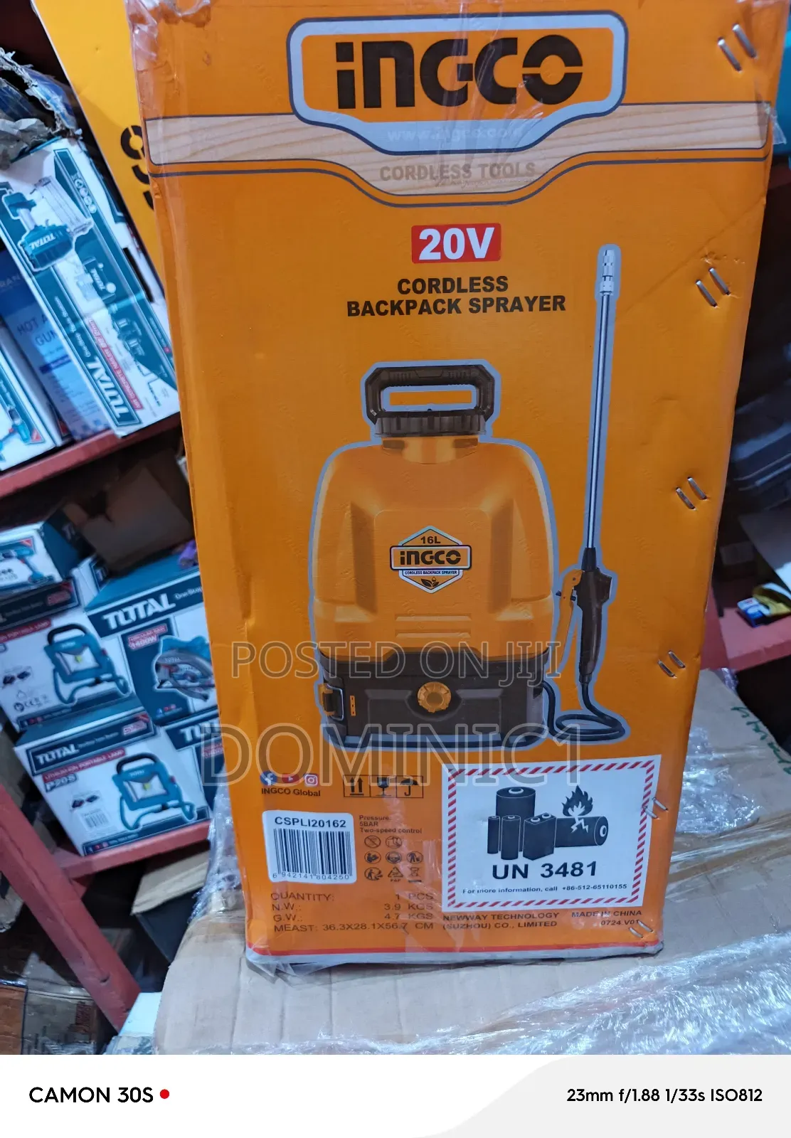 Ingco 16 Liters Backpack Sprayer Cordless 20v