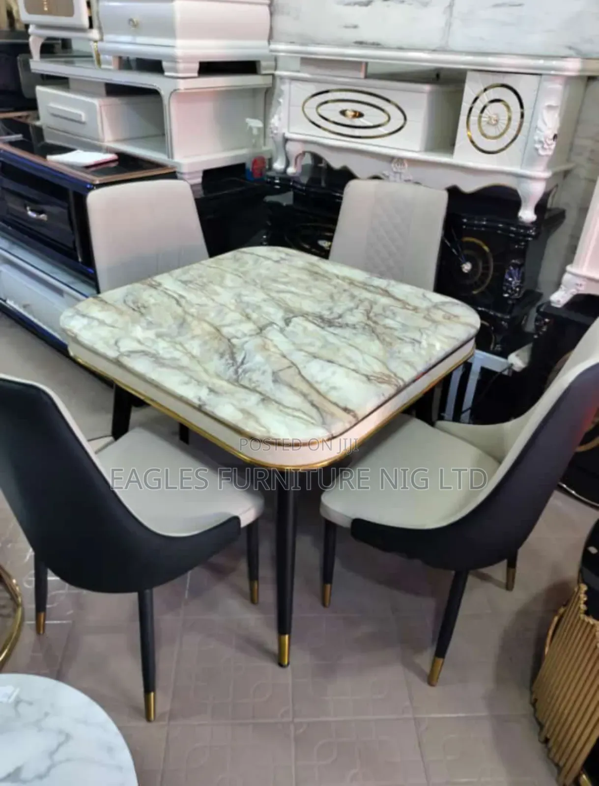 Quality Marble Dining Table With 4 Chairs