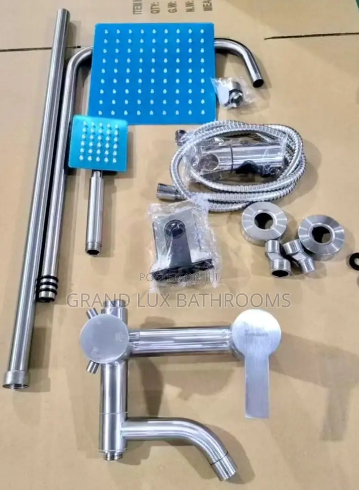 Stainless Steel Shower Faucet Set With Rainfall