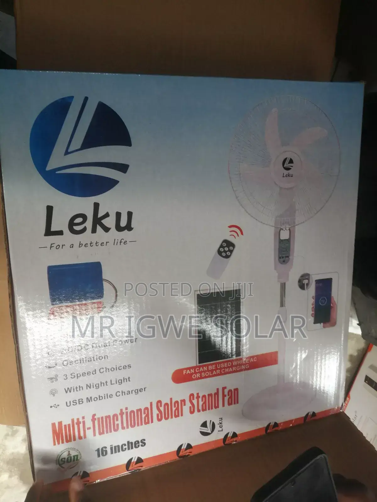 Solar Mp3 Rechargeable Fans Leku