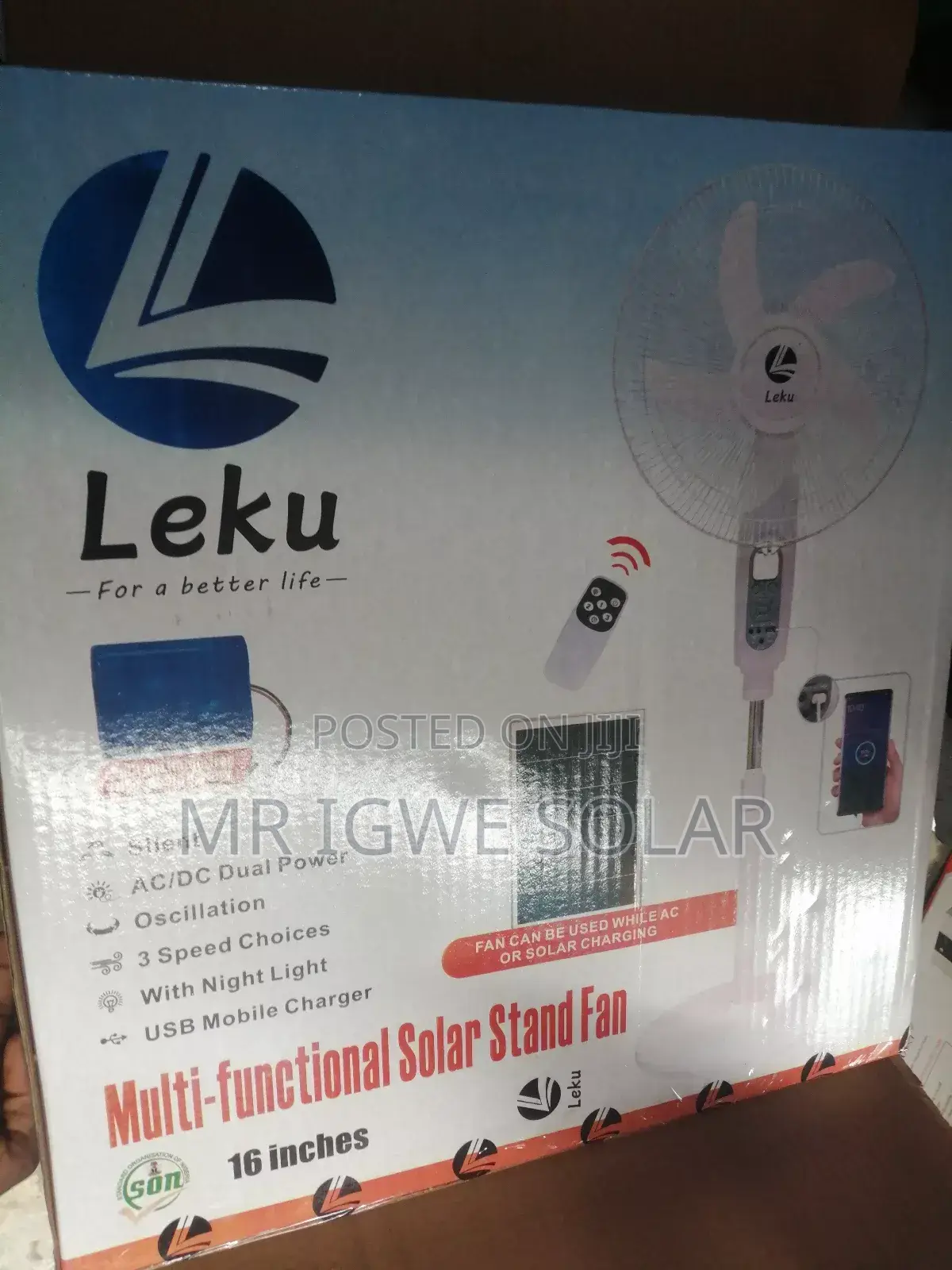 Solar Mp3 Rechargeable Fans Leku