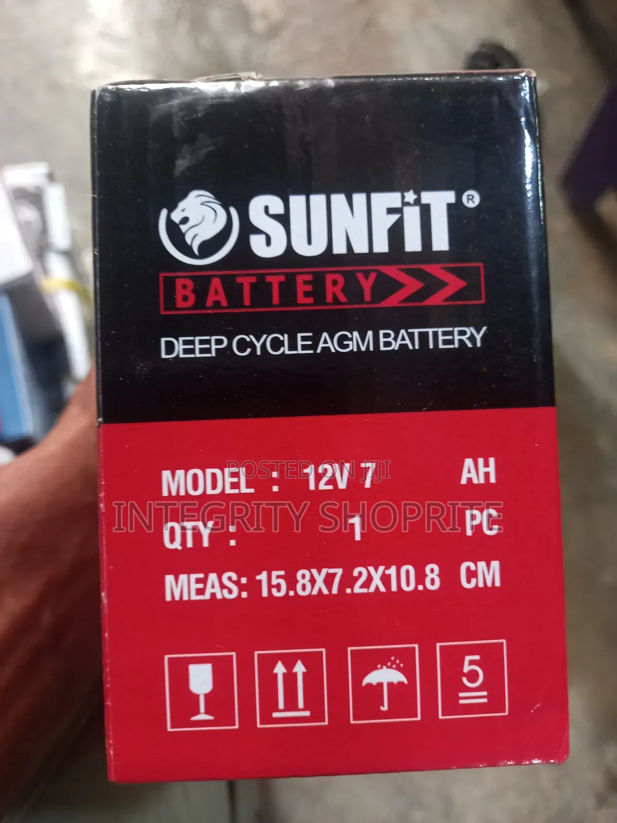 Sunfit Battery Deep Cycle Agm Battery 6fm7(12v7ah)