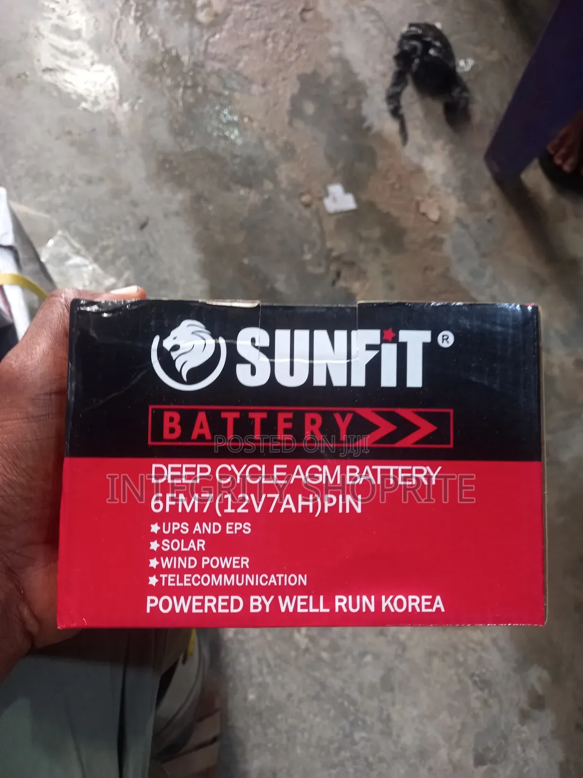 Sunfit Battery Deep Cycle Agm Battery 6fm7(12v7ah)