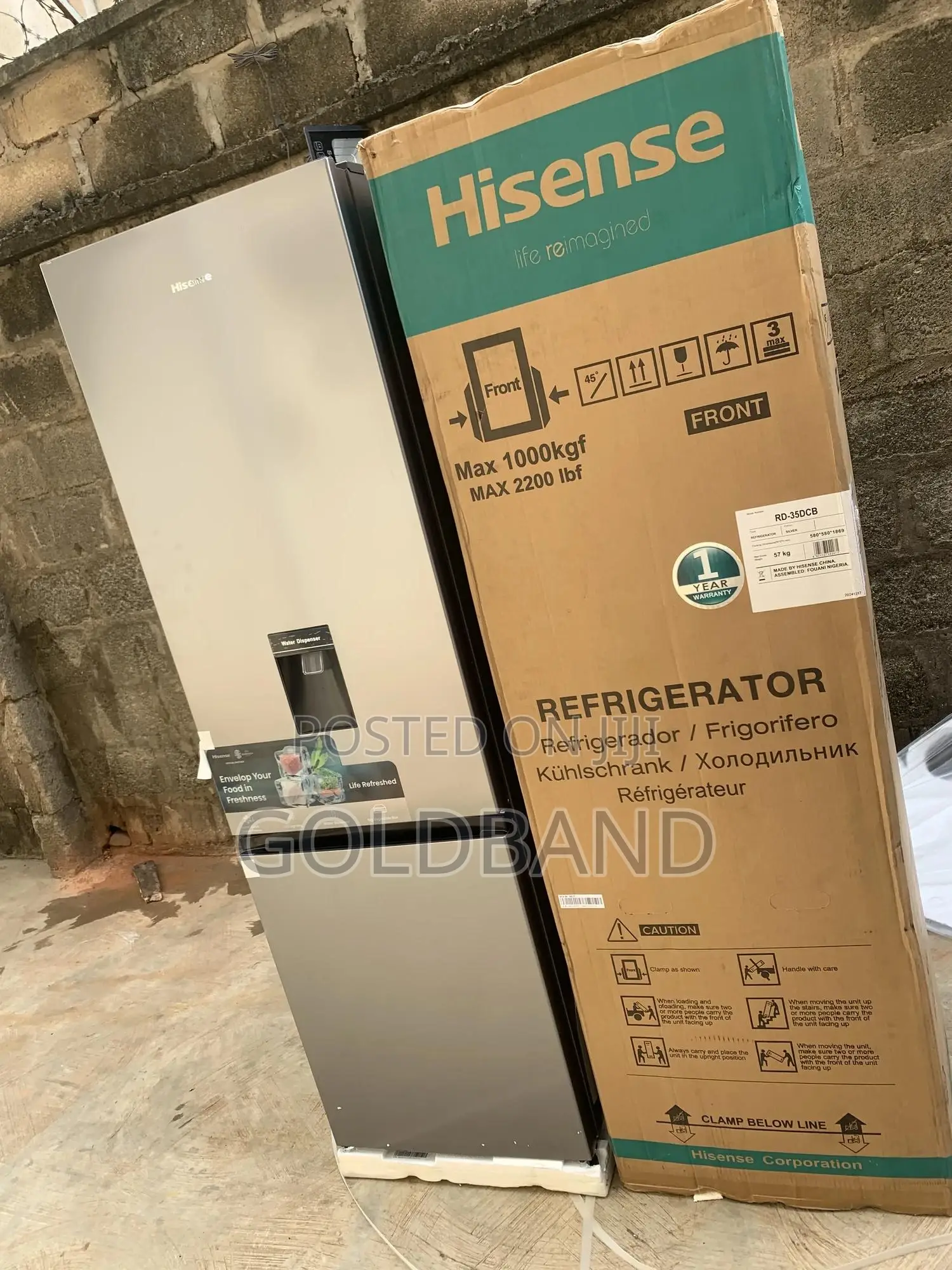 Hisense 264l Bottom Freezer Refrigerator + Water Dispenser