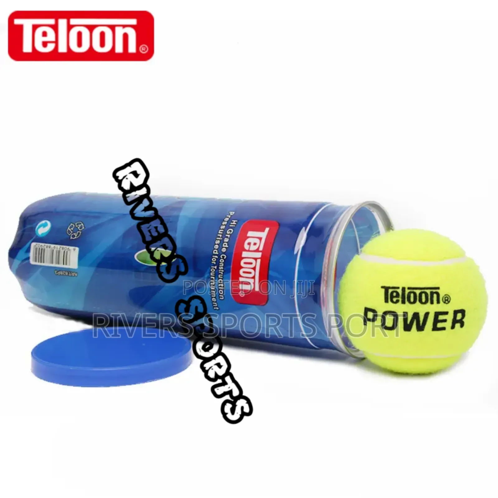 3pc Teloon Power High Grade Pressurized Tournament Lawn Tennis Ball