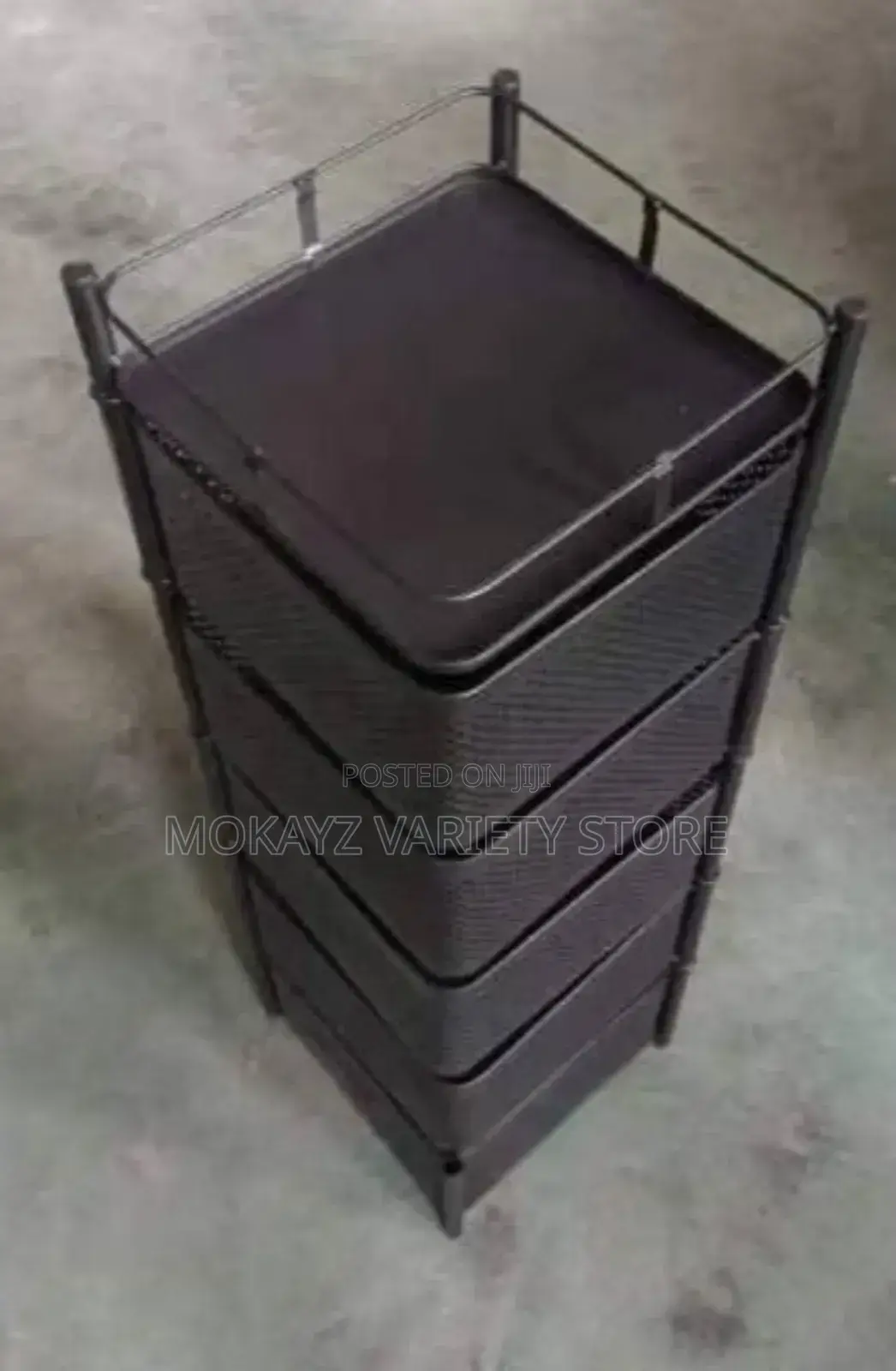 Floor Mounted Multilayer Rotating (Square) Stainless Steel Drawer