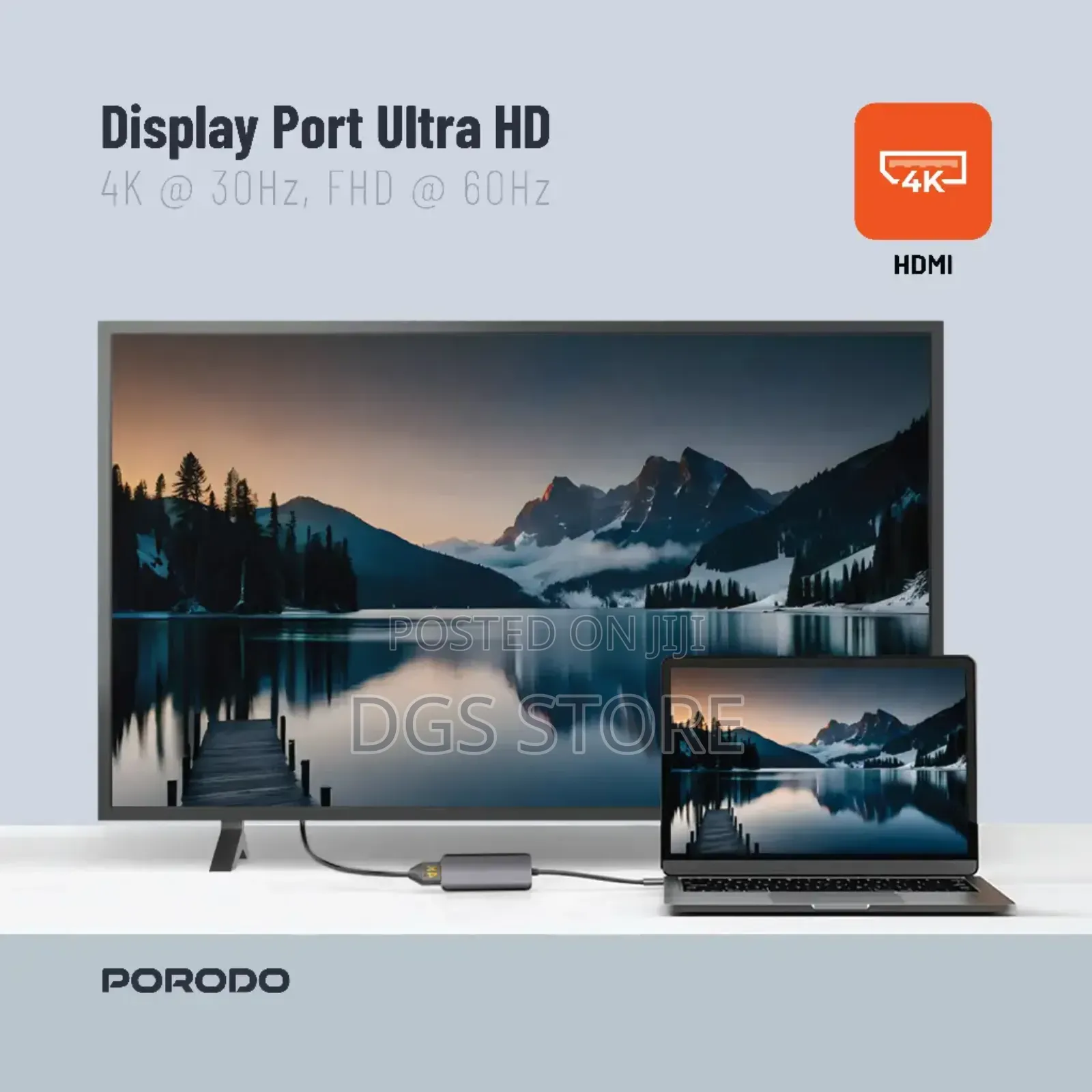 Porodo 4in1 Hdmi Usb C Hub