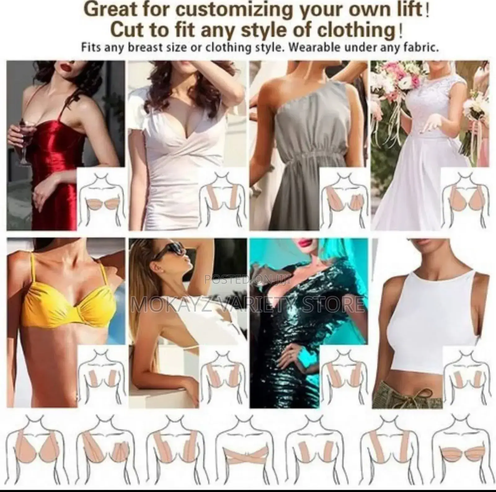 Breast Breathable Pushup Tape With Nipple Cover - Boob Tape