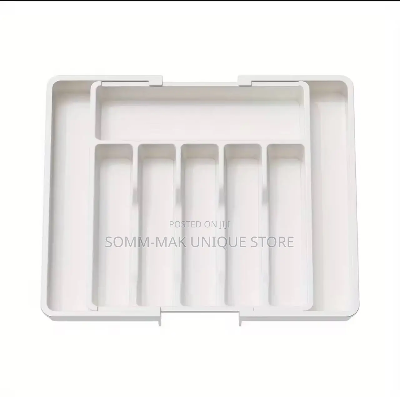 Adjustable Cutlery Rack, Retractable Plastic Drawer Storage
