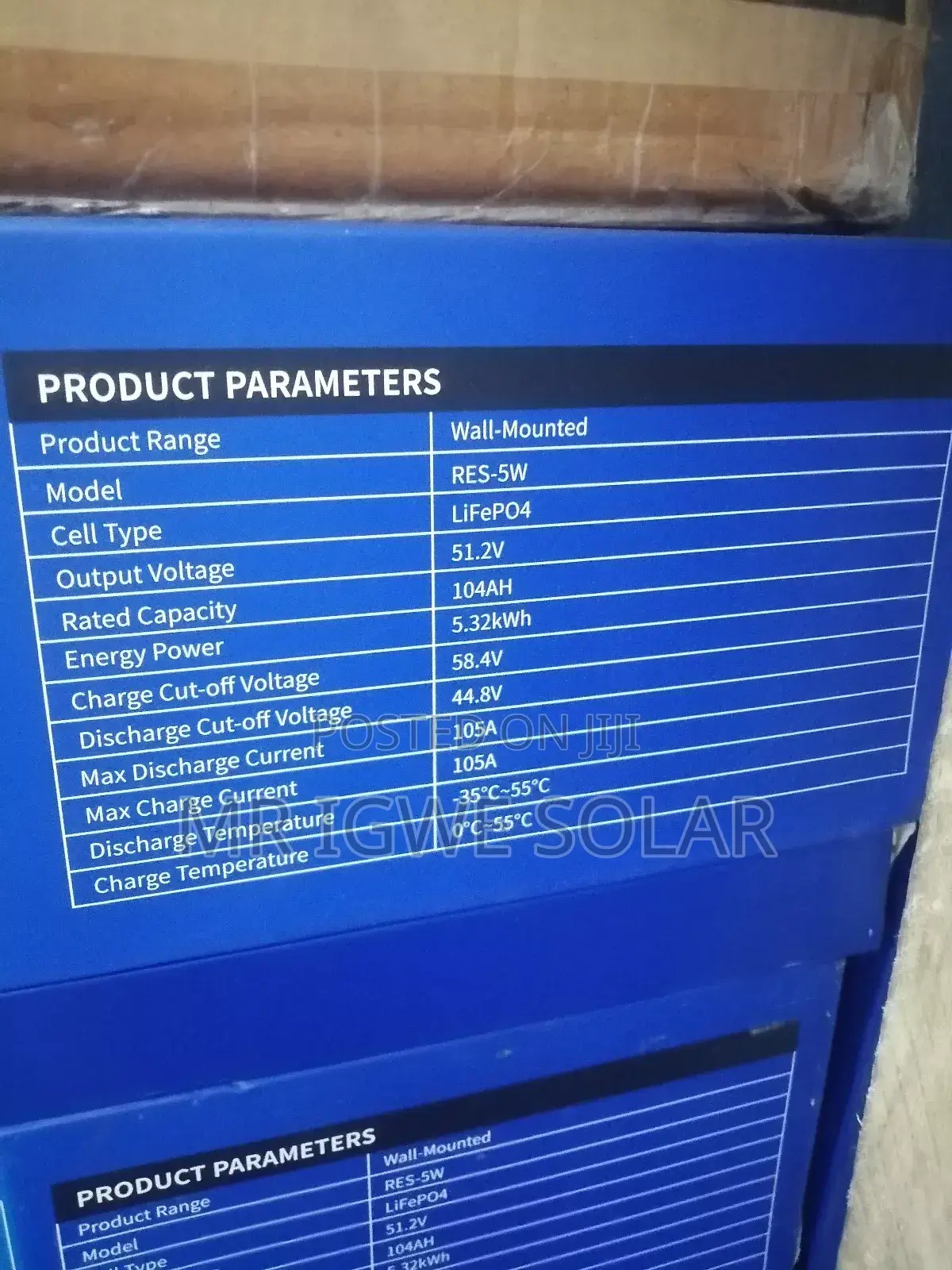Hyper Power 5.23kwh 51.2v Lithium Iron Battery