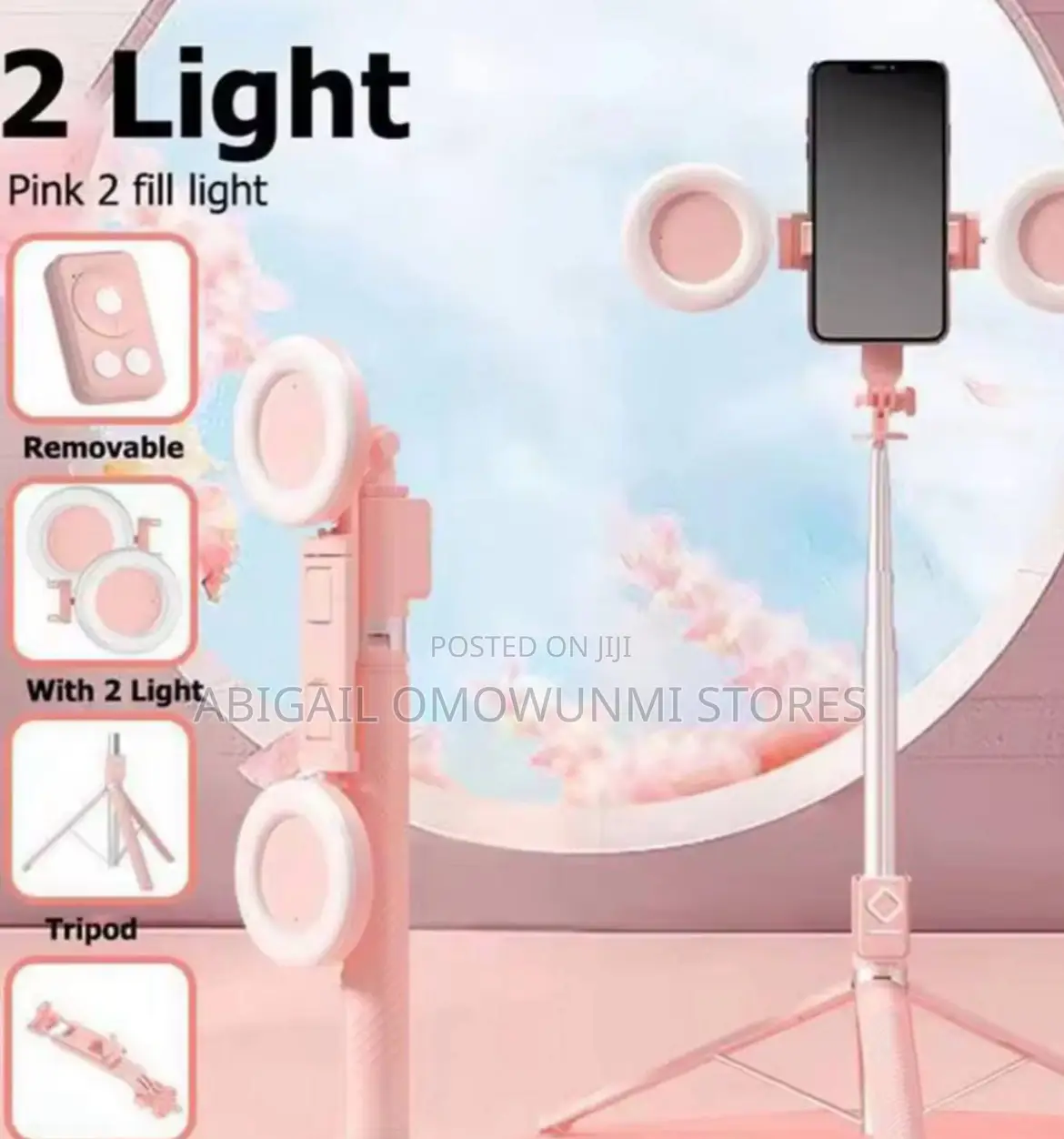 Long Selfie Stick With Fill Light