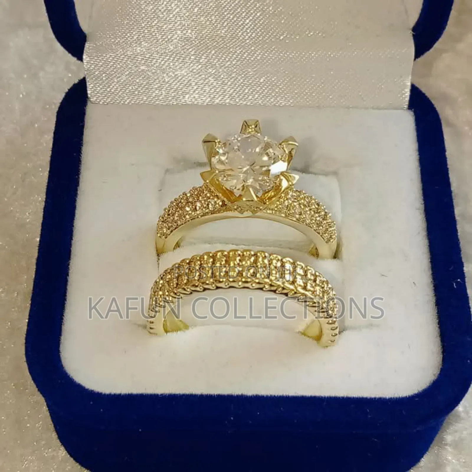 High Quality Zirconia Lemon Gold Female Wedding Rings